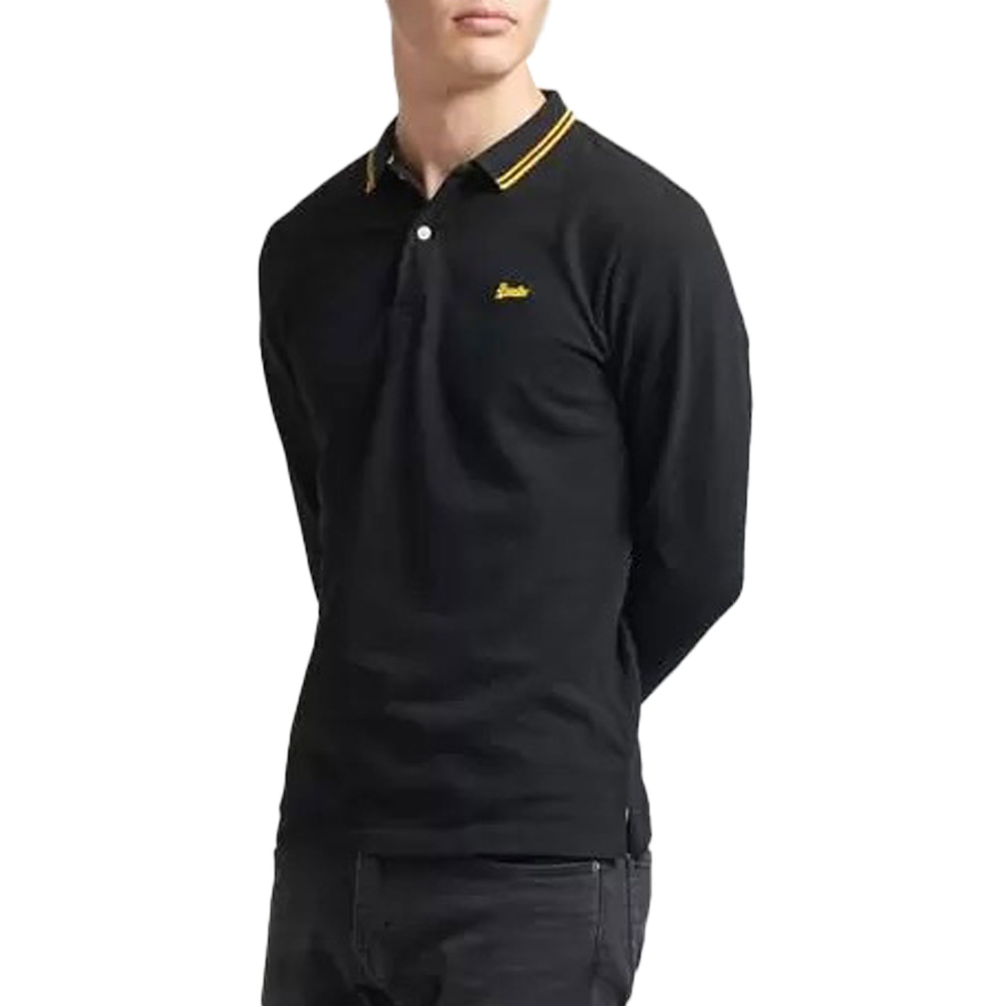 Superdry Tipped Longsleeve Polo Heren