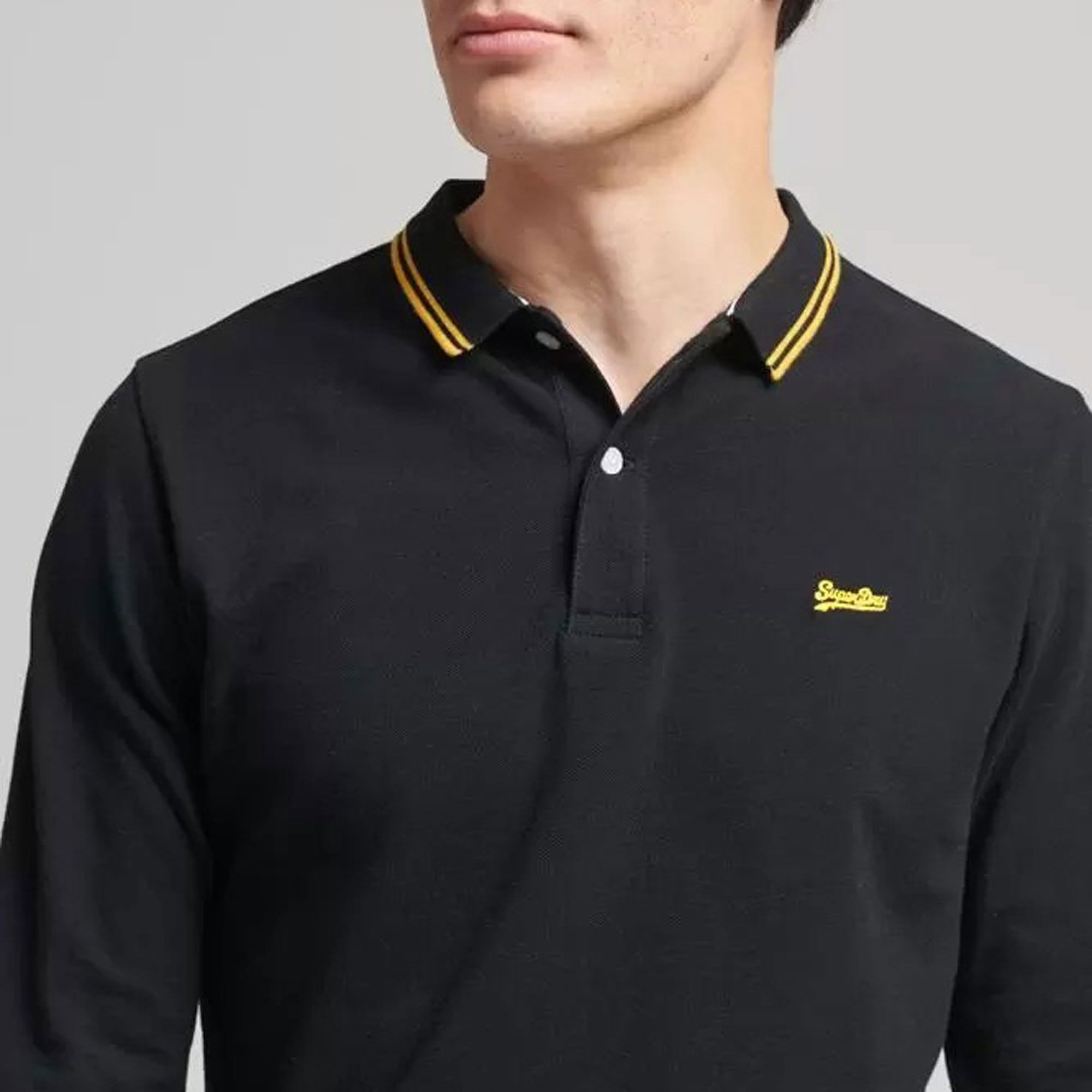 Superdry Tipped Longsleeve Polo Heren