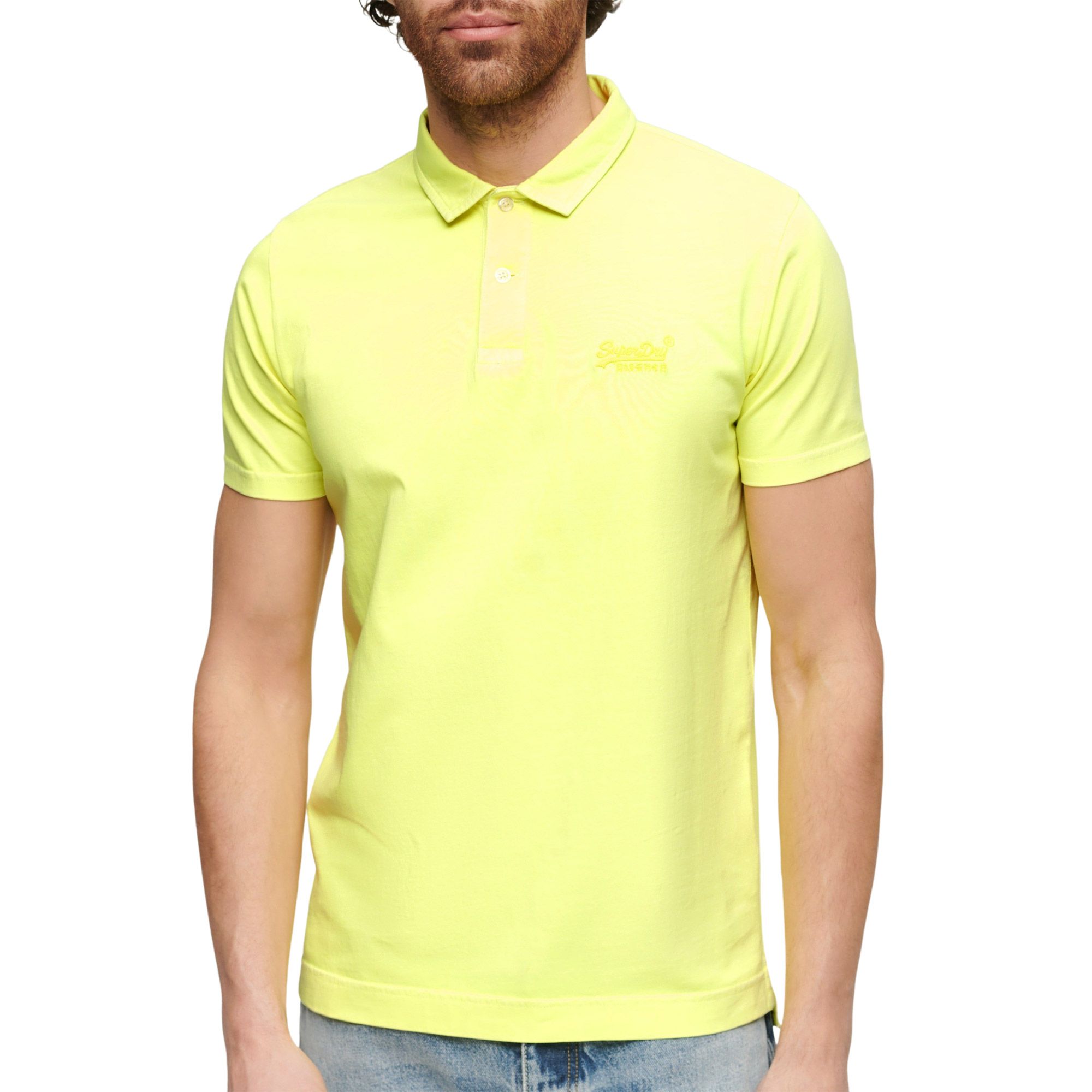 Polo T-shirt Superdry Essential Logo Neon Hommes