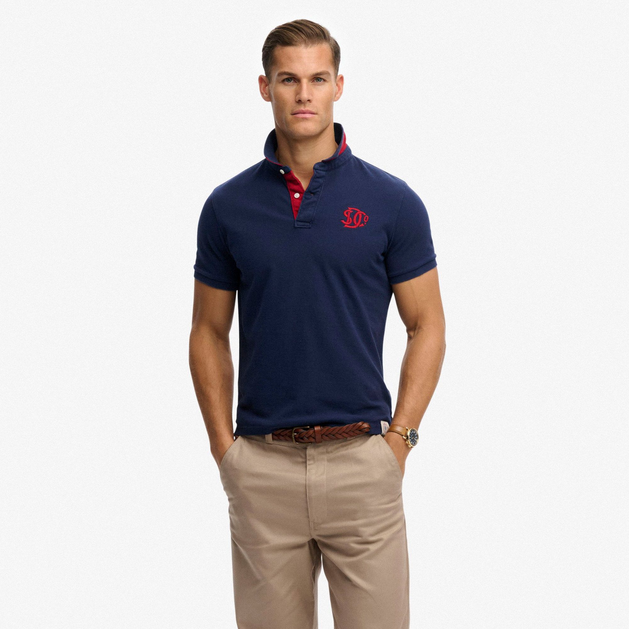 Superdry Pique Monogram Polo Heren