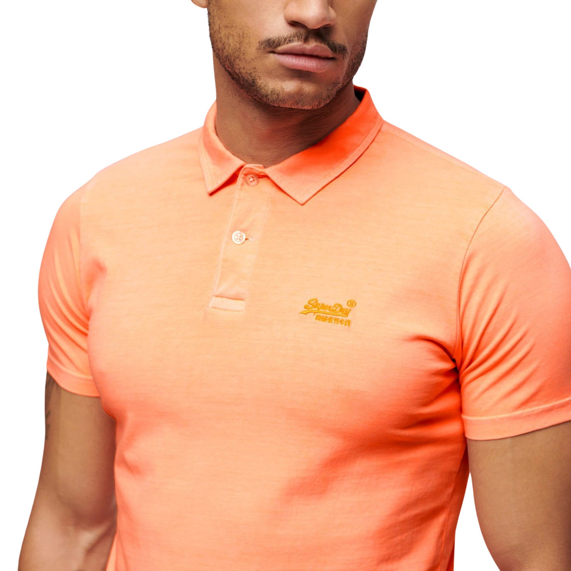 Polo T-shirt Superdry Essential Logo Neon Hommes