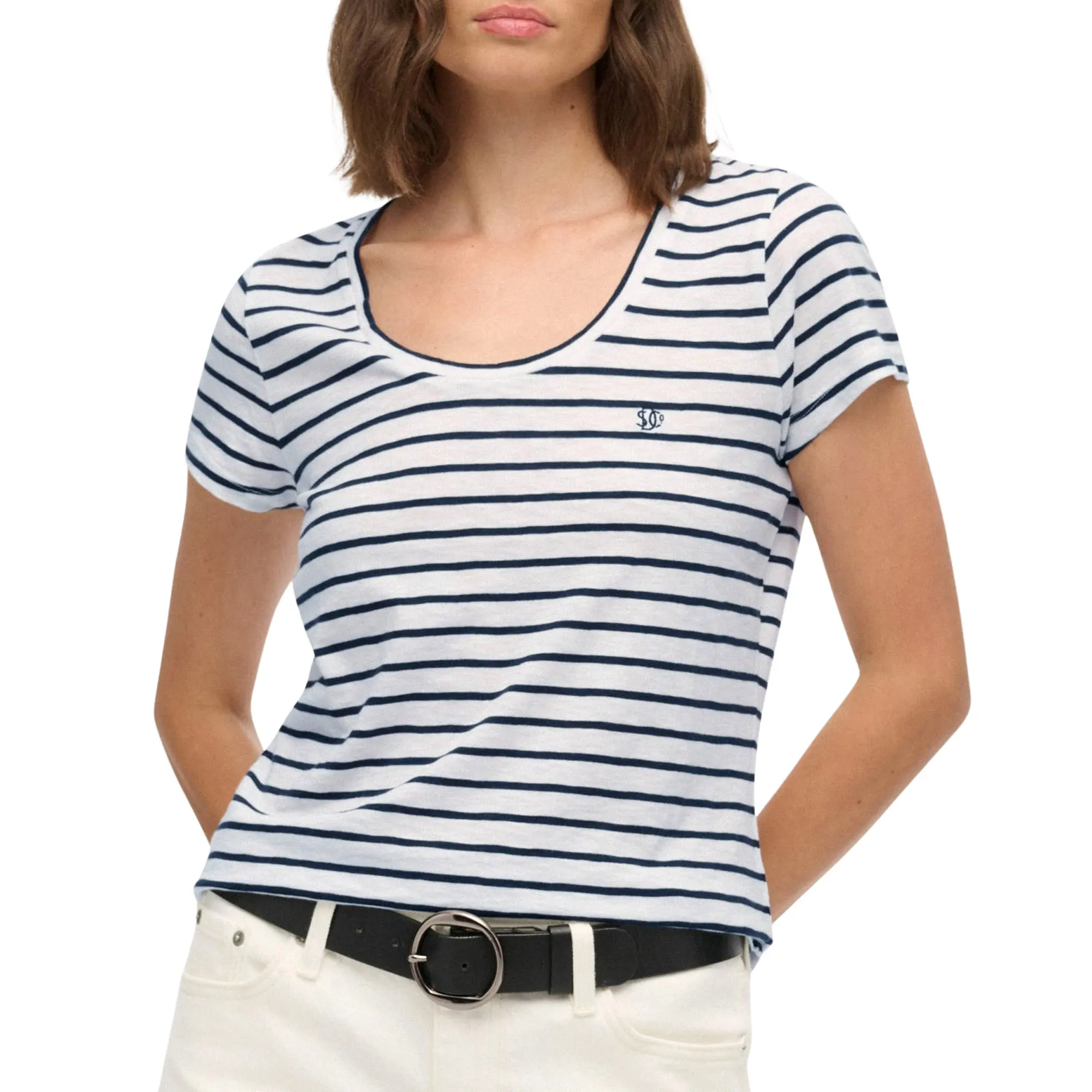 Superdry Studios Scoop Neck Shirt Dames