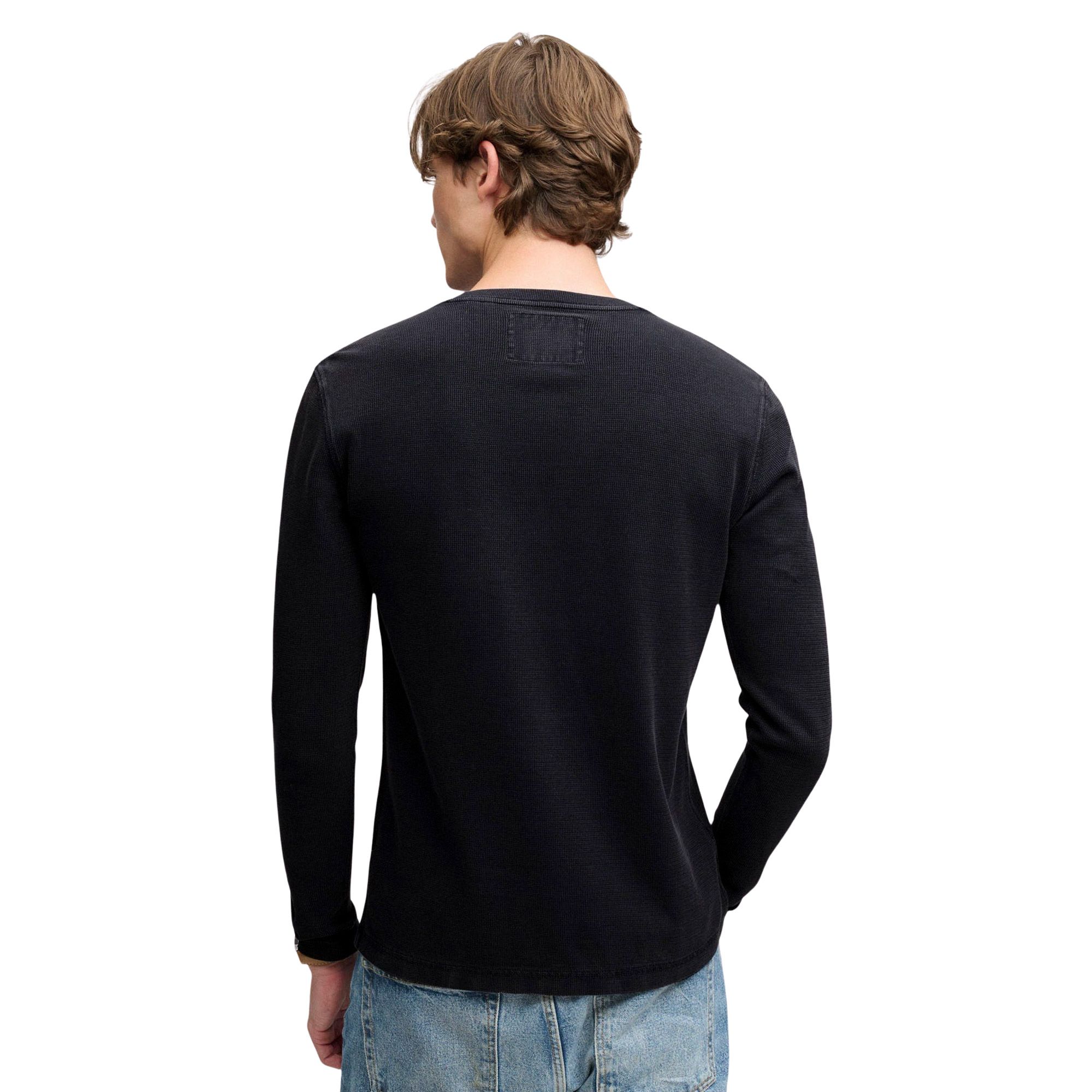 Shirt Superdry Waffle Henley LS Hommes