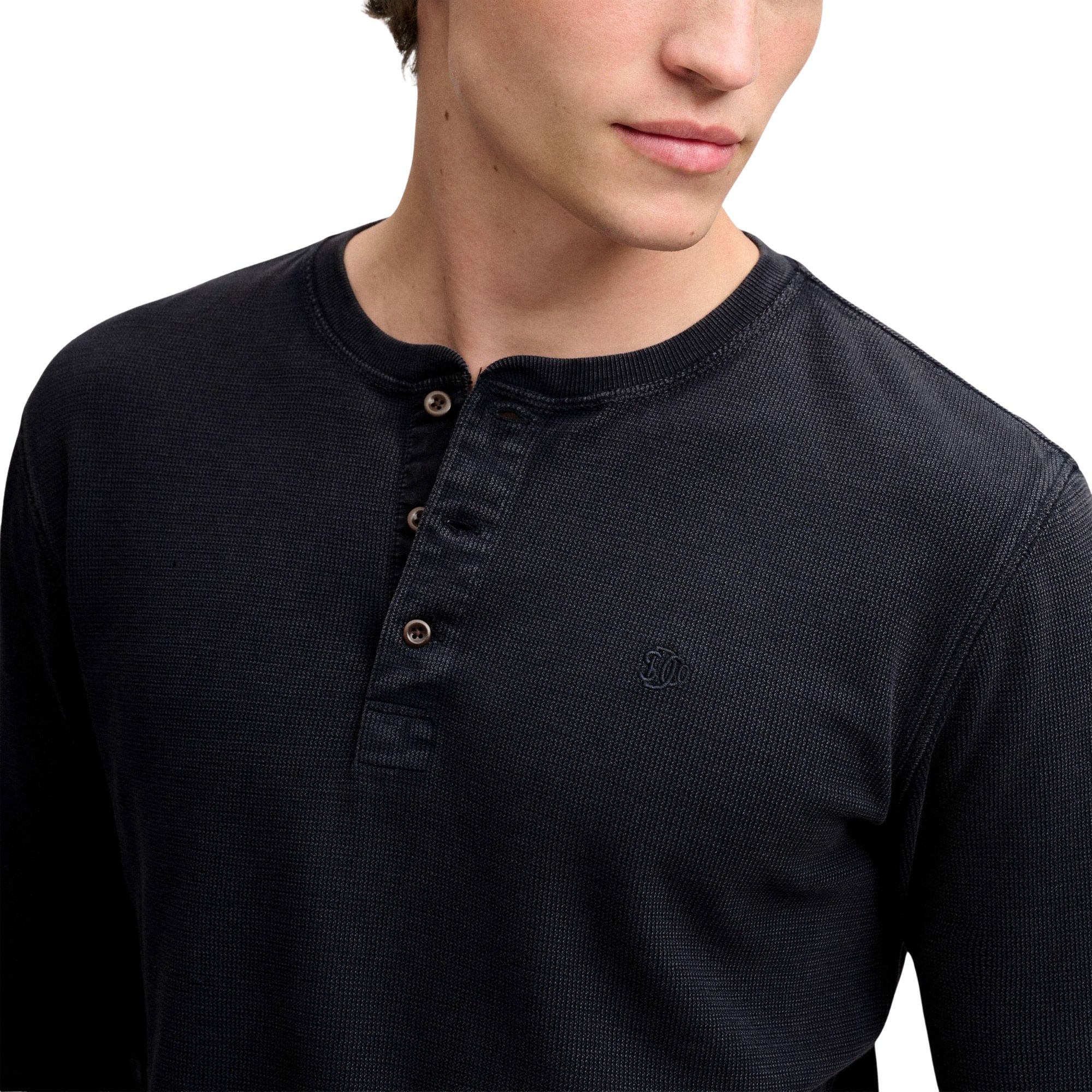 Shirt Superdry Waffle Henley LS Hommes