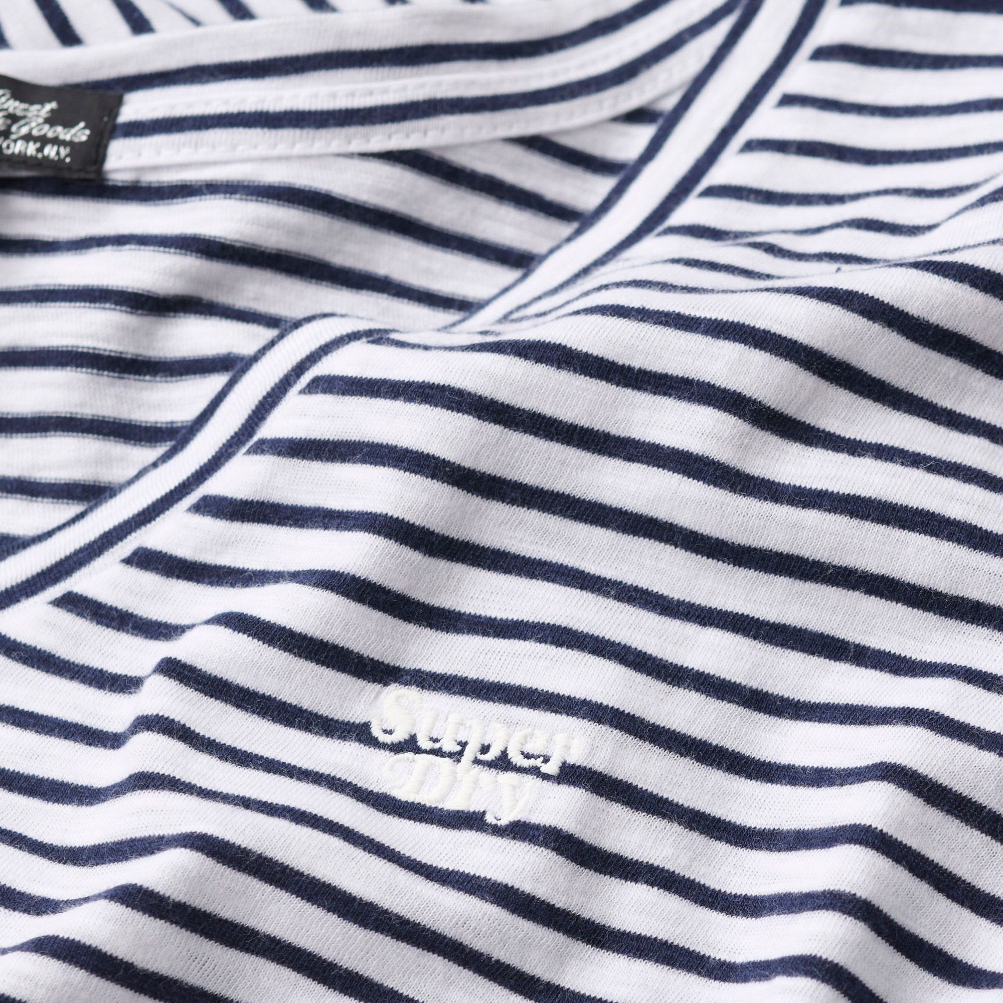 Shirt Superdry Slub Embroidered V-Neck Femmes
