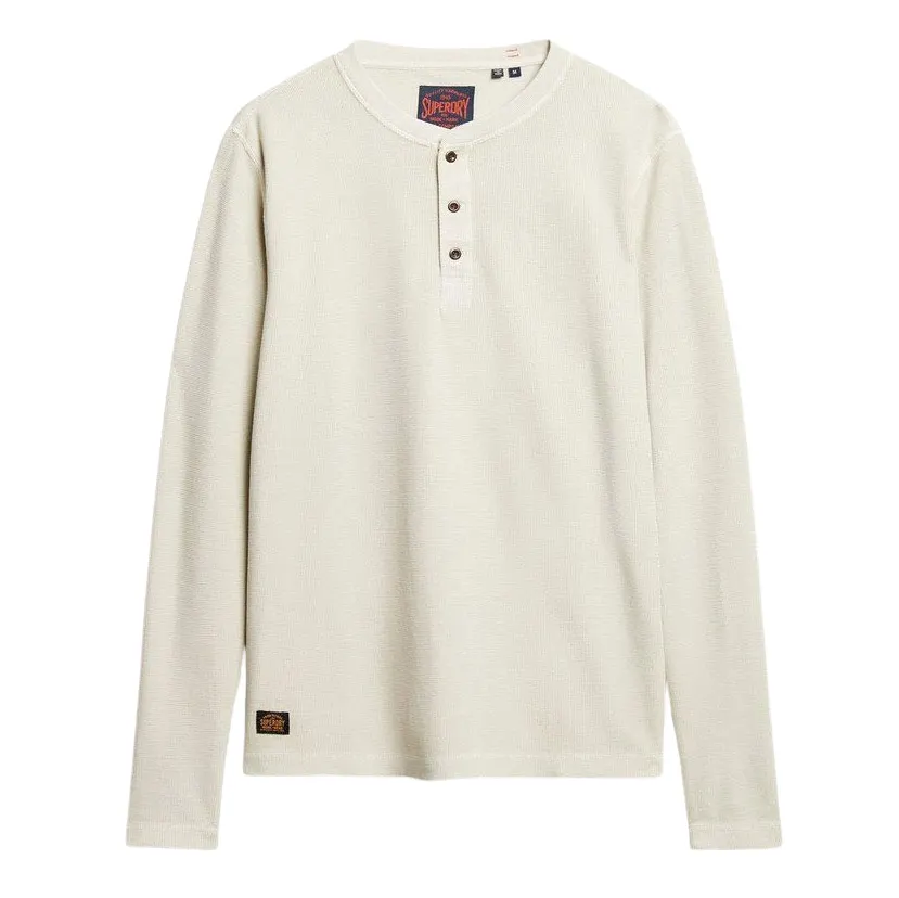 Superdry Henley Waffle Long Sleeve Shirt Men