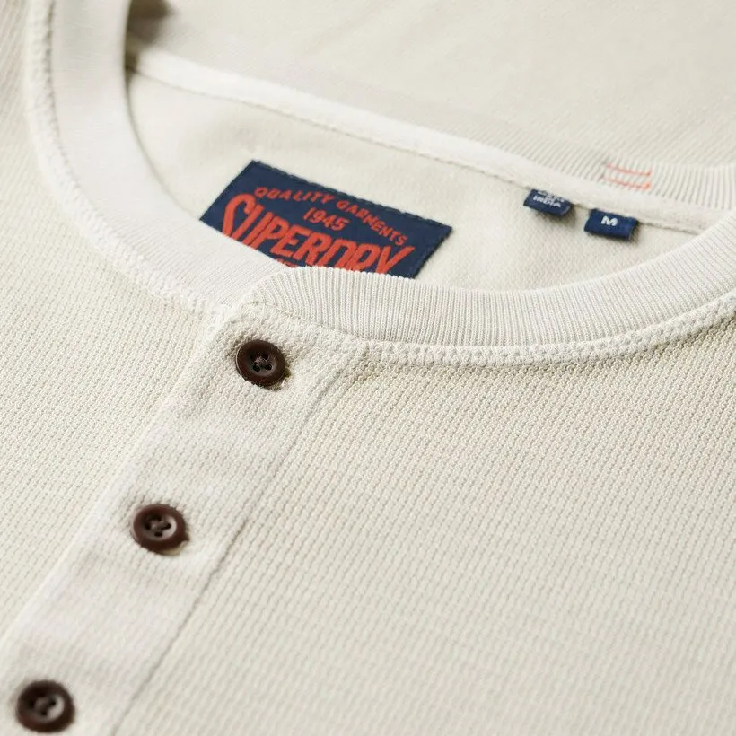 Superdry Henley Waffle Long Sleeve Shirt Men
