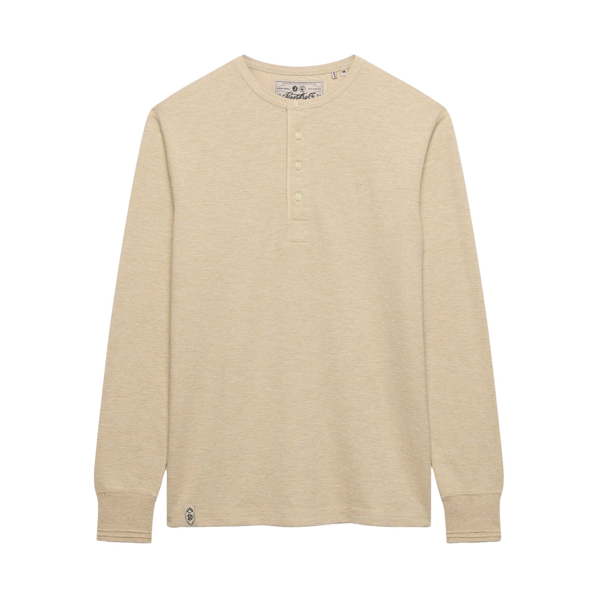 Superdry Mini Slub Waffle Grandad LS Shirt Herren