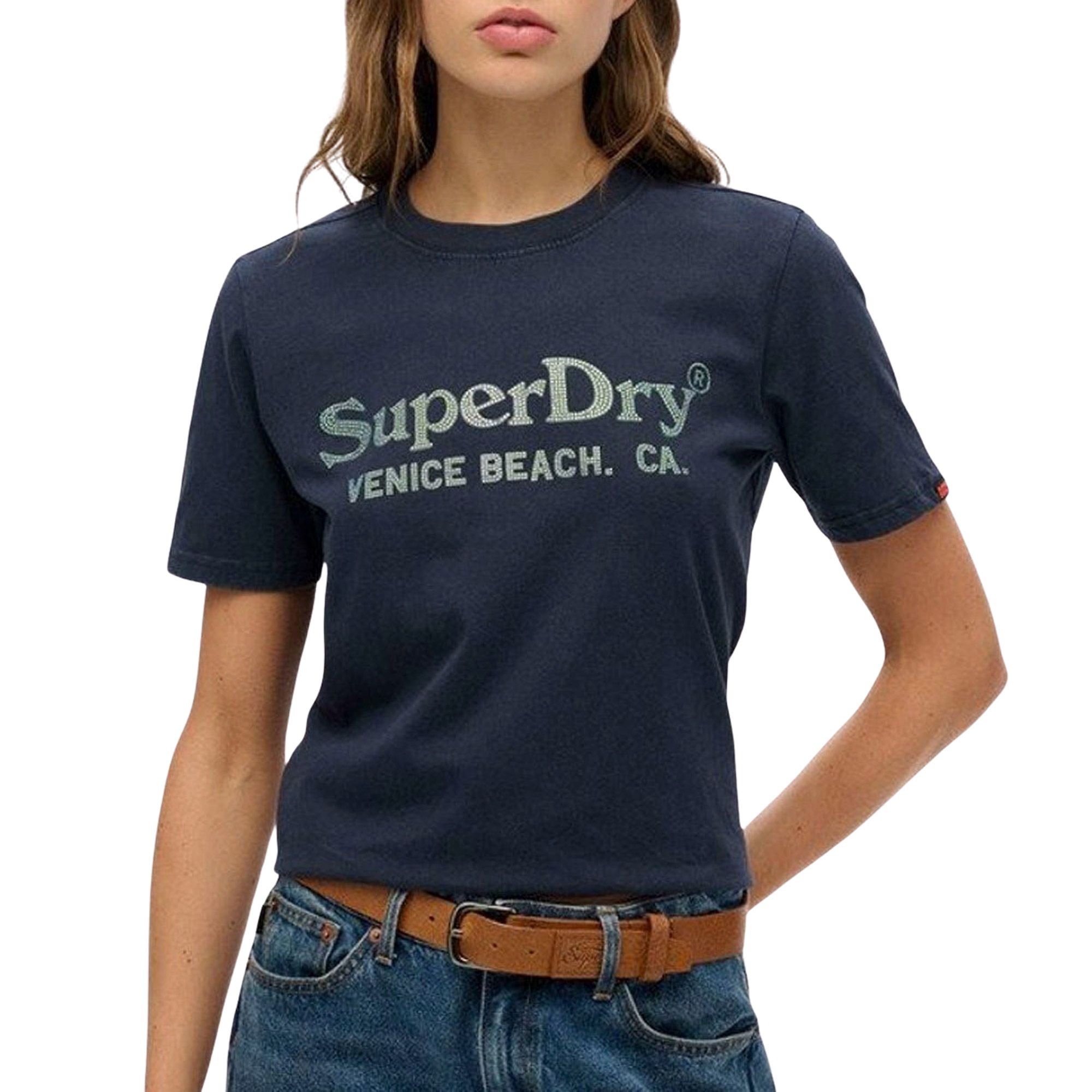 SUPERDRY Vintage Logo Cali T-Shirt in Nautical Navy | endource