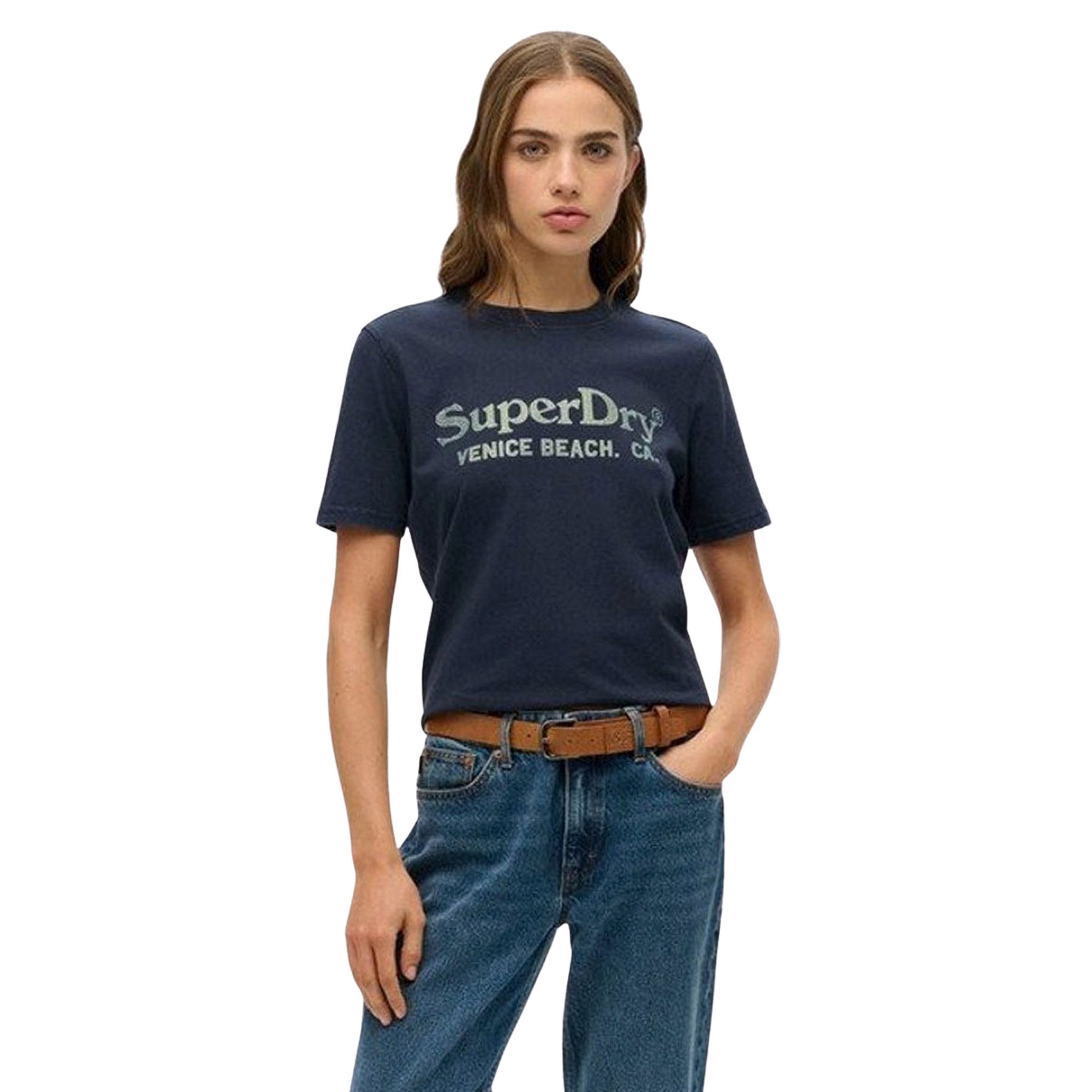 Superdry Venue Metallic Relaxed Shirt Damen