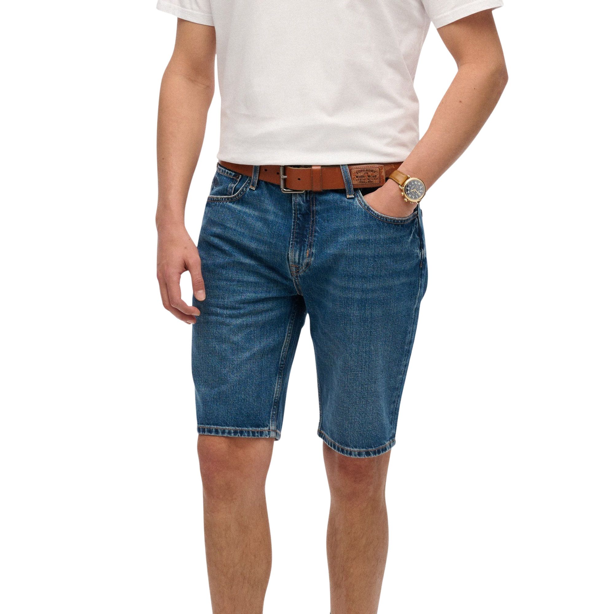 Superdry Vintage Straight Denim Short Heren