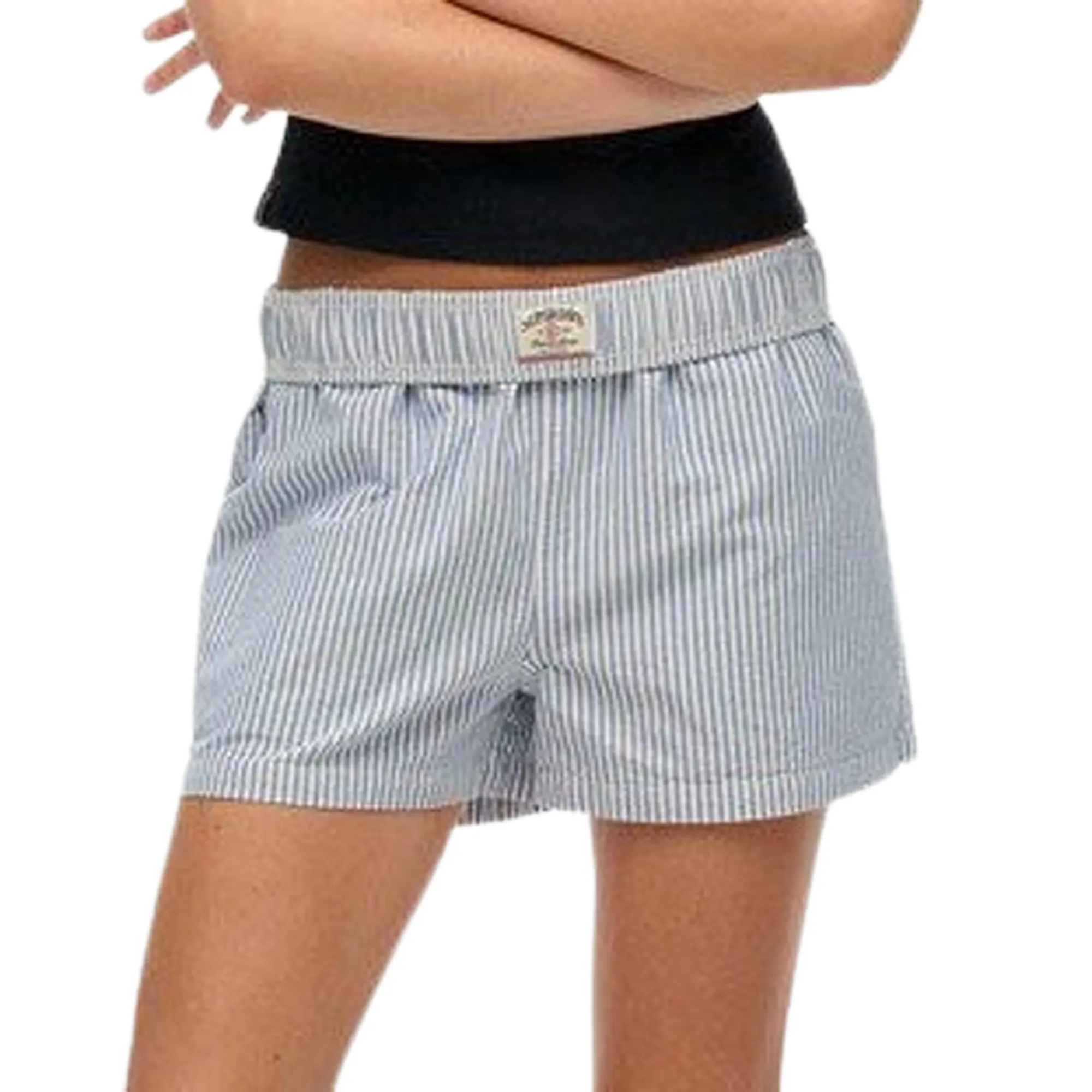 Superdry Cotton Stripe Elastic Short Dames