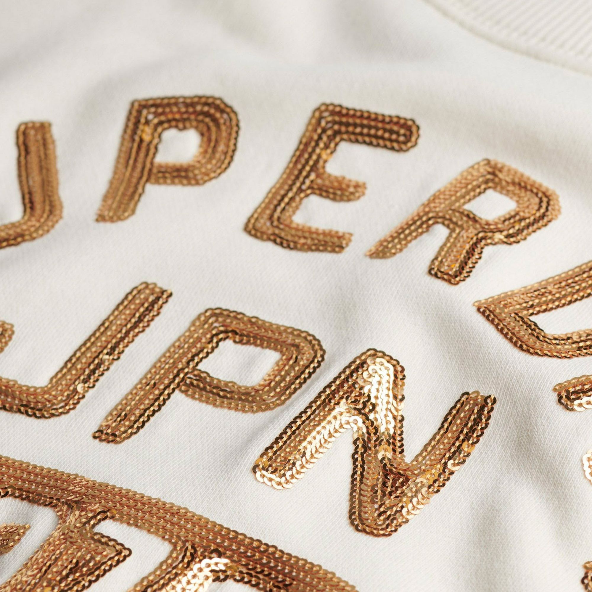 Superdry Embellished Varsity Loose Crew Sweater Dames