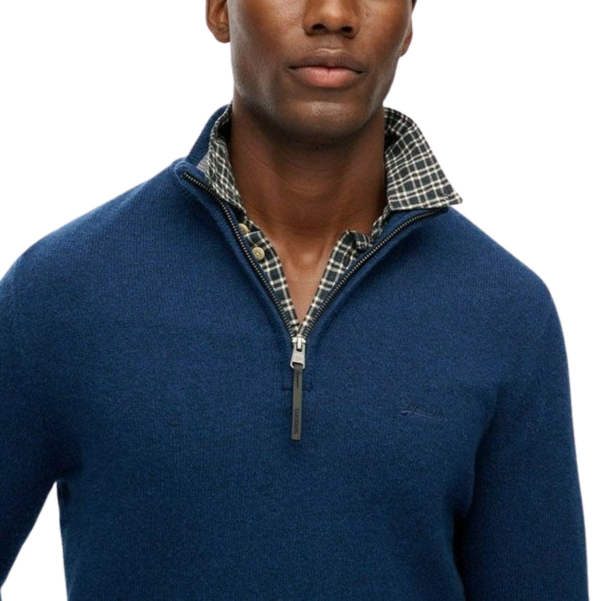 Superdry Wool Blend Half Zip Sweater Heren