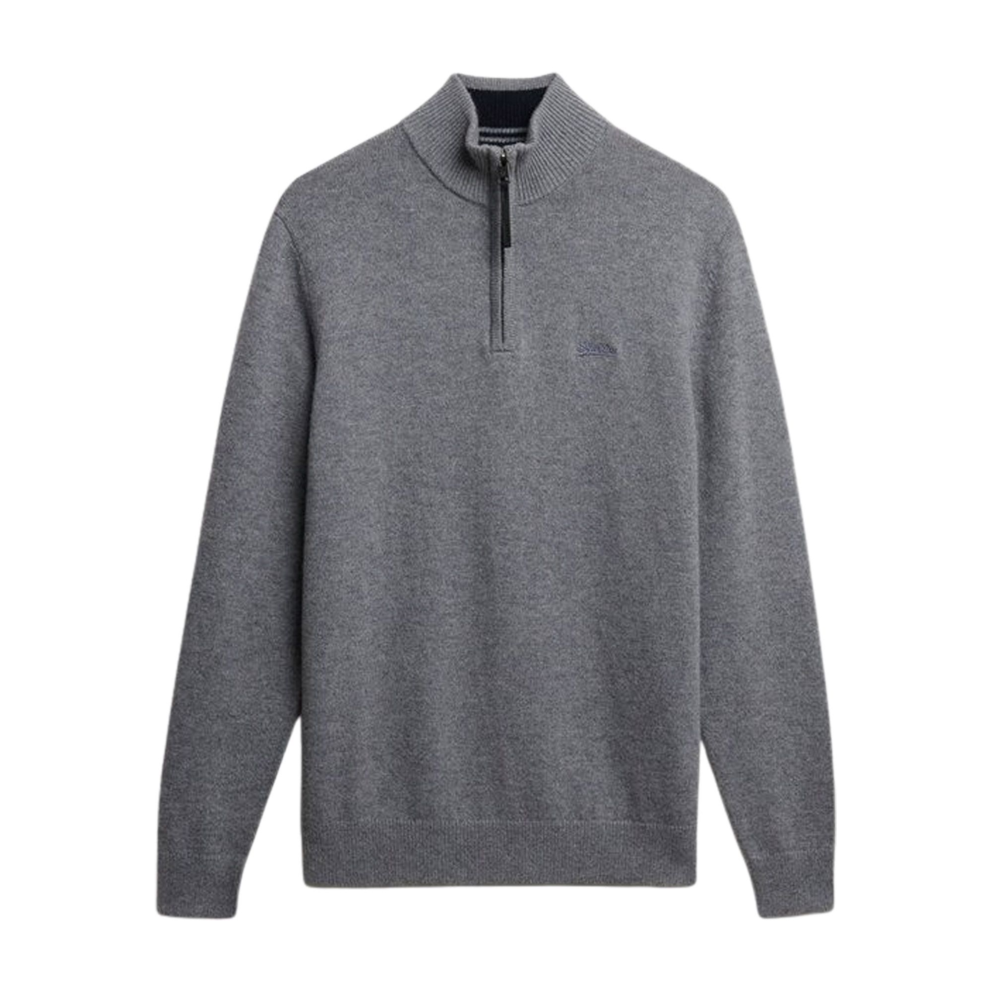 Pull Superdry Wool Blend Half Zip Hommes