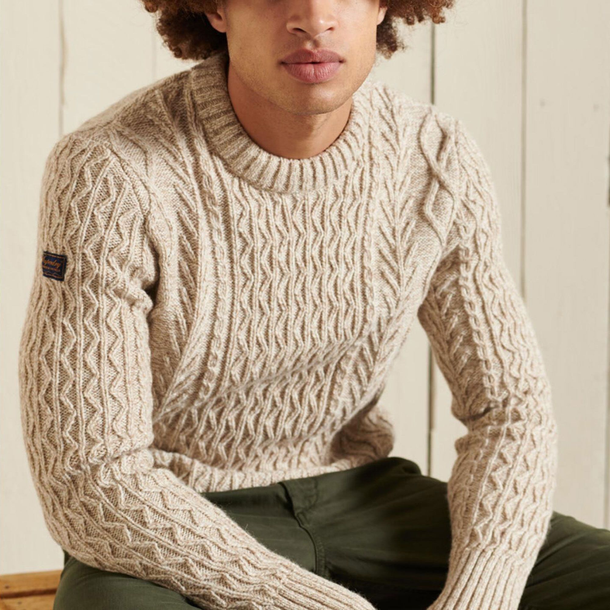 Superdry Jacob Cable Crew Trui Heren