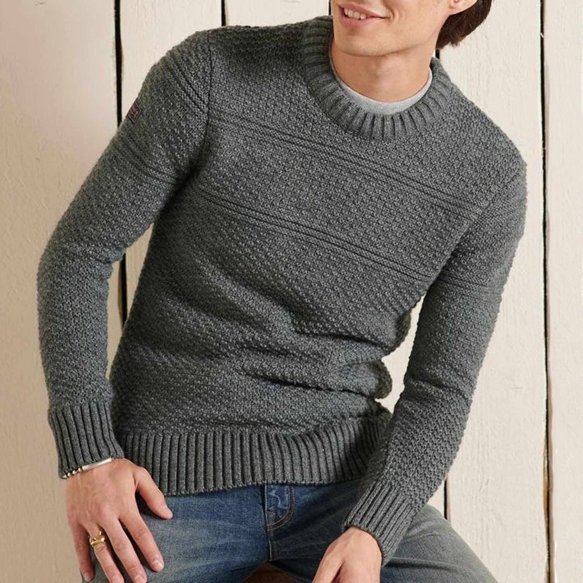 Superdry Jacob Cable Crew Trui Heren