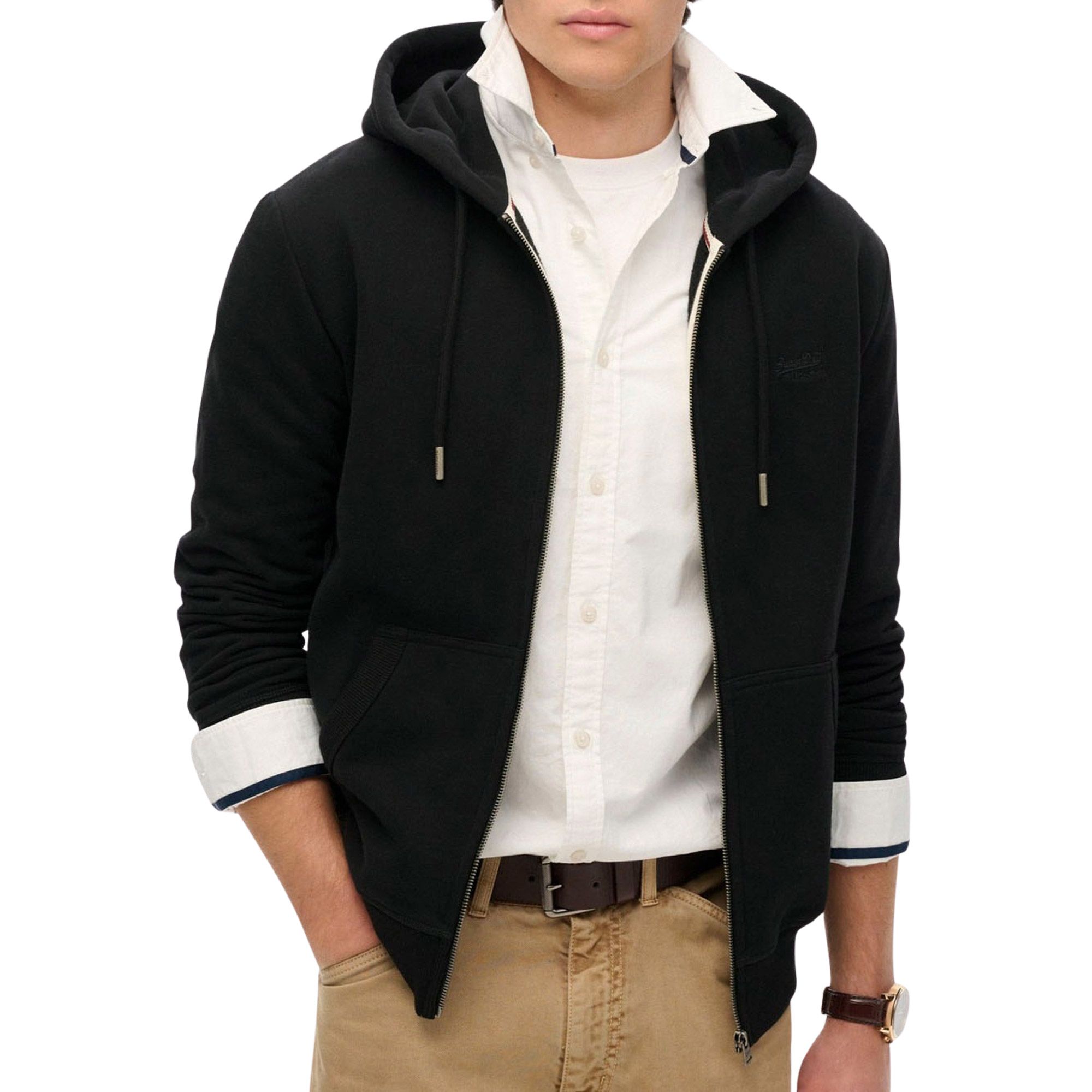 Superdry Essential Logo Zip Hooded Vest Heren