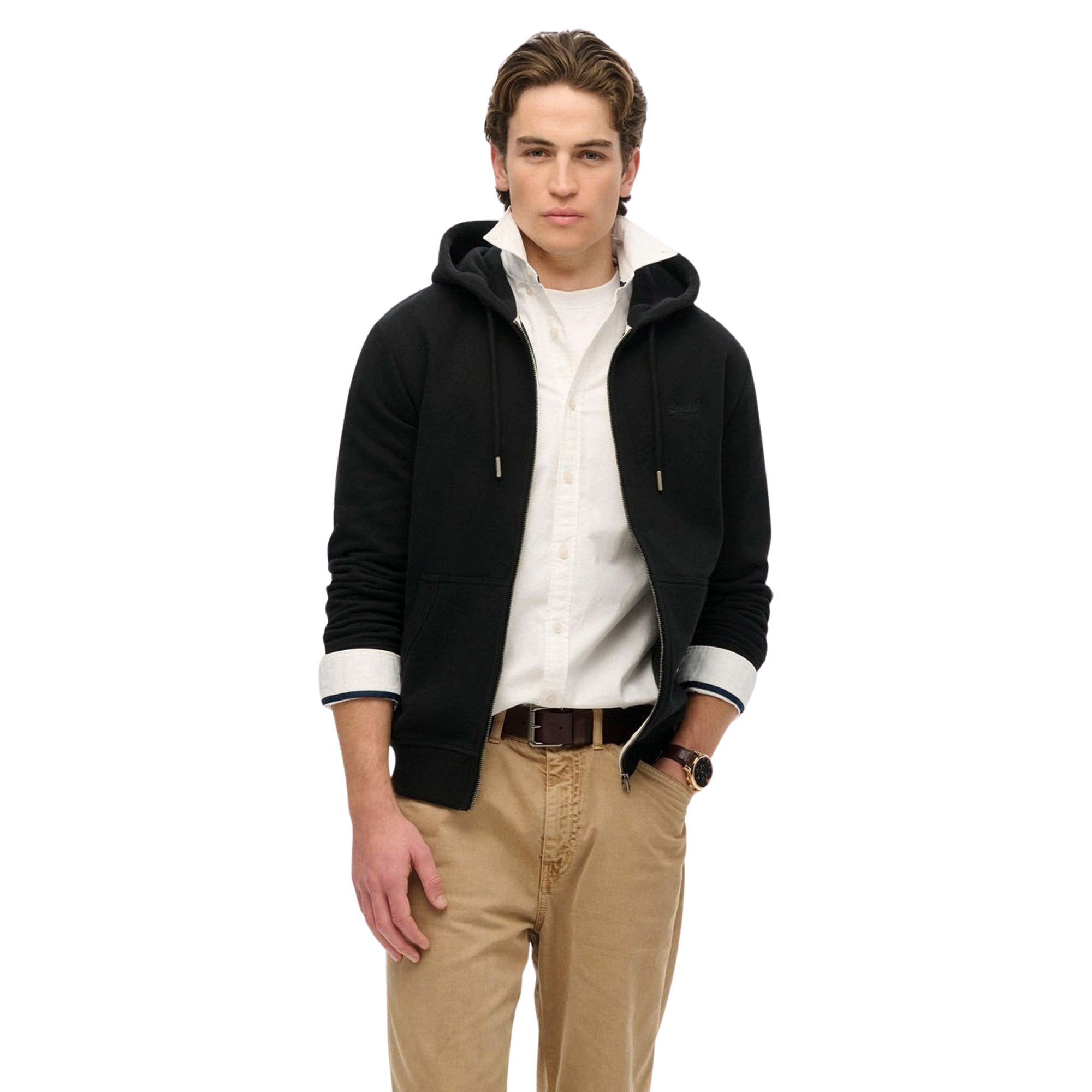 Superdry Essential Logo Zip Hooded Vest Heren