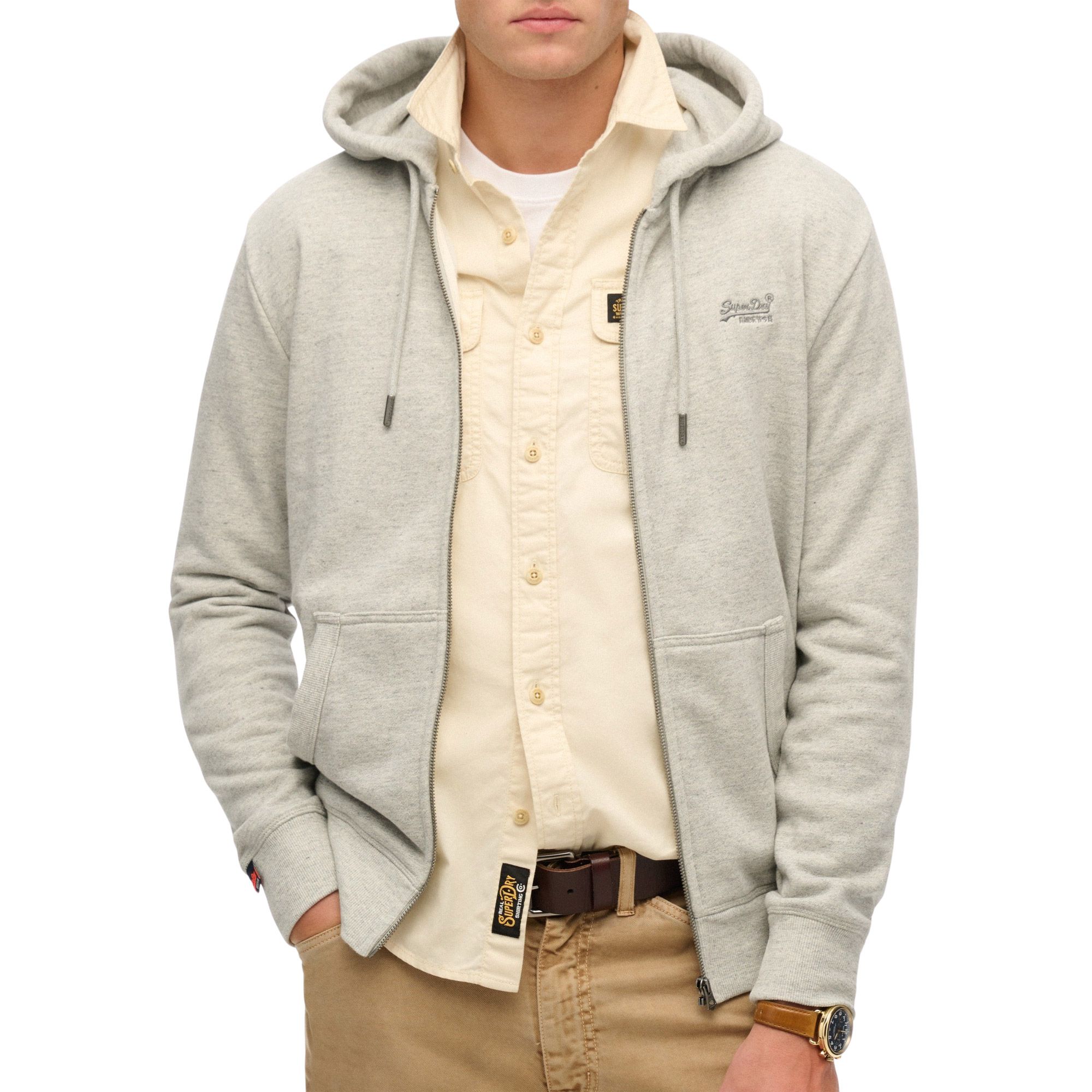 Superdry Essential Logo Zip Hooded Vest Heren