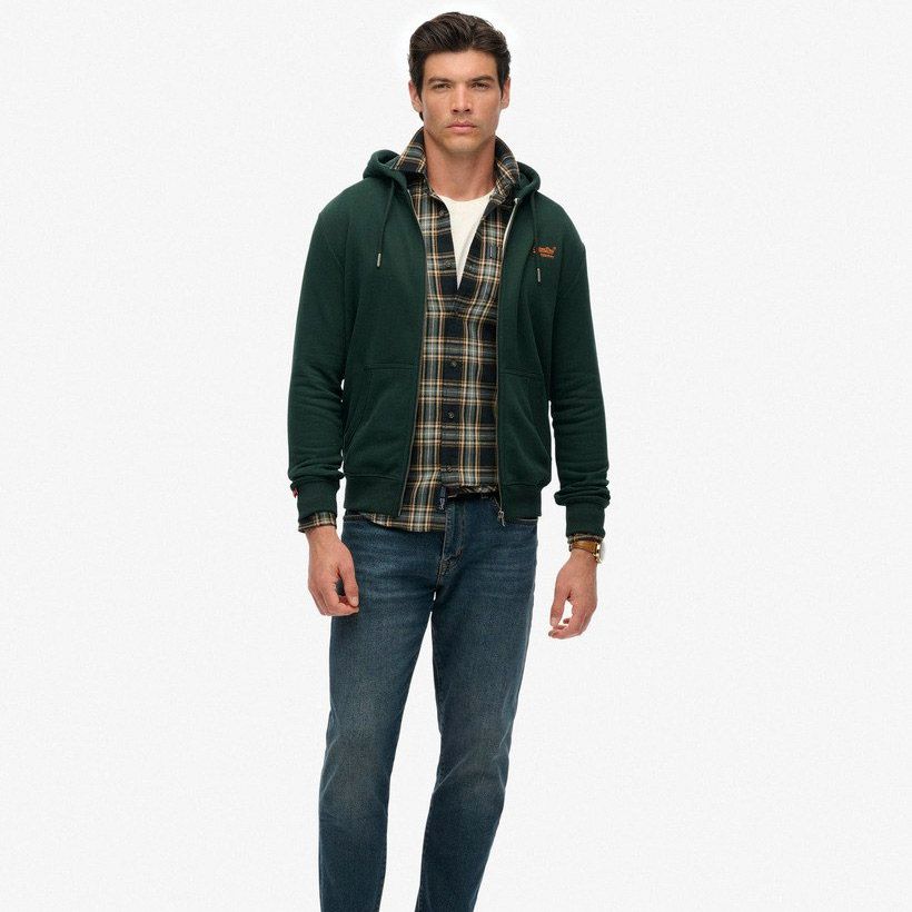 Superdry Essential Logo Zip Hooded Vest Heren