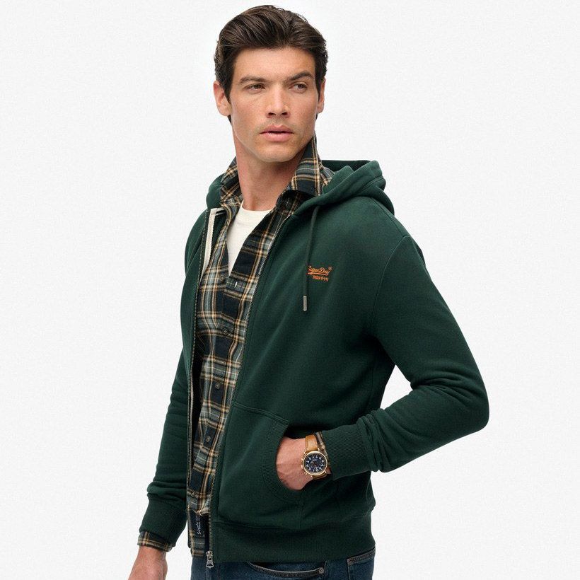Superdry Essential Logo Zip Hooded Vest Heren