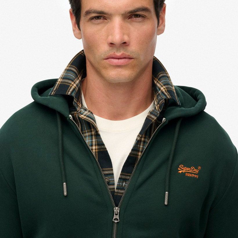 Superdry Essential Logo Zip Hooded Vest Heren
