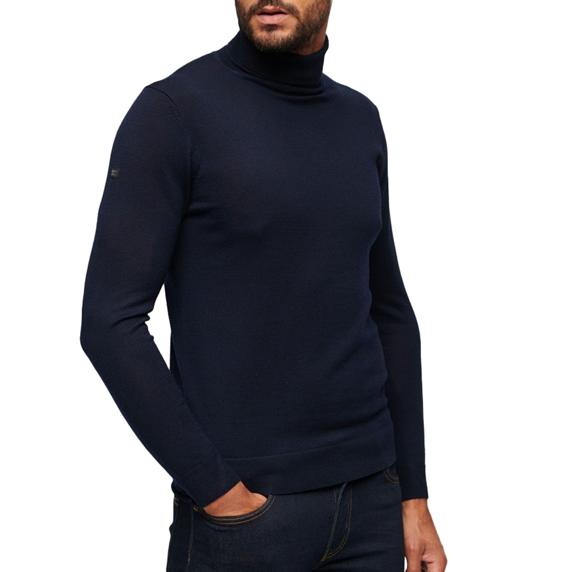Superdry Studios Merino Roll Neck Trui Heren