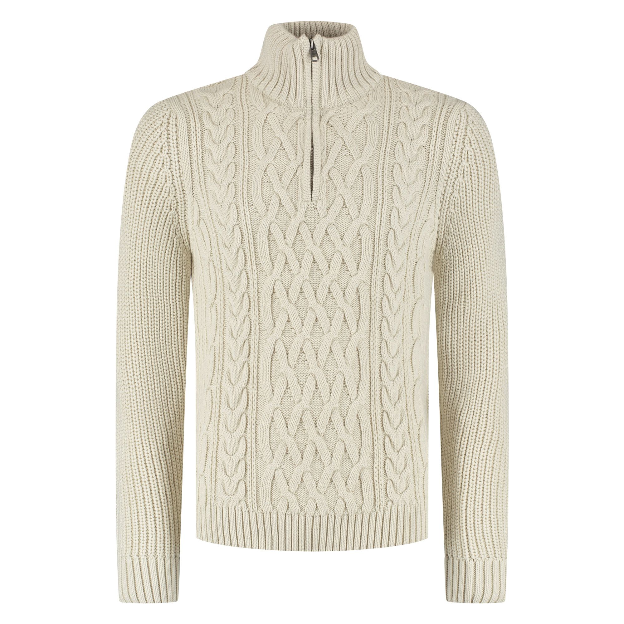 Superdry Jacob Cable Knit Half Zip Trui Heren | PlutoSport