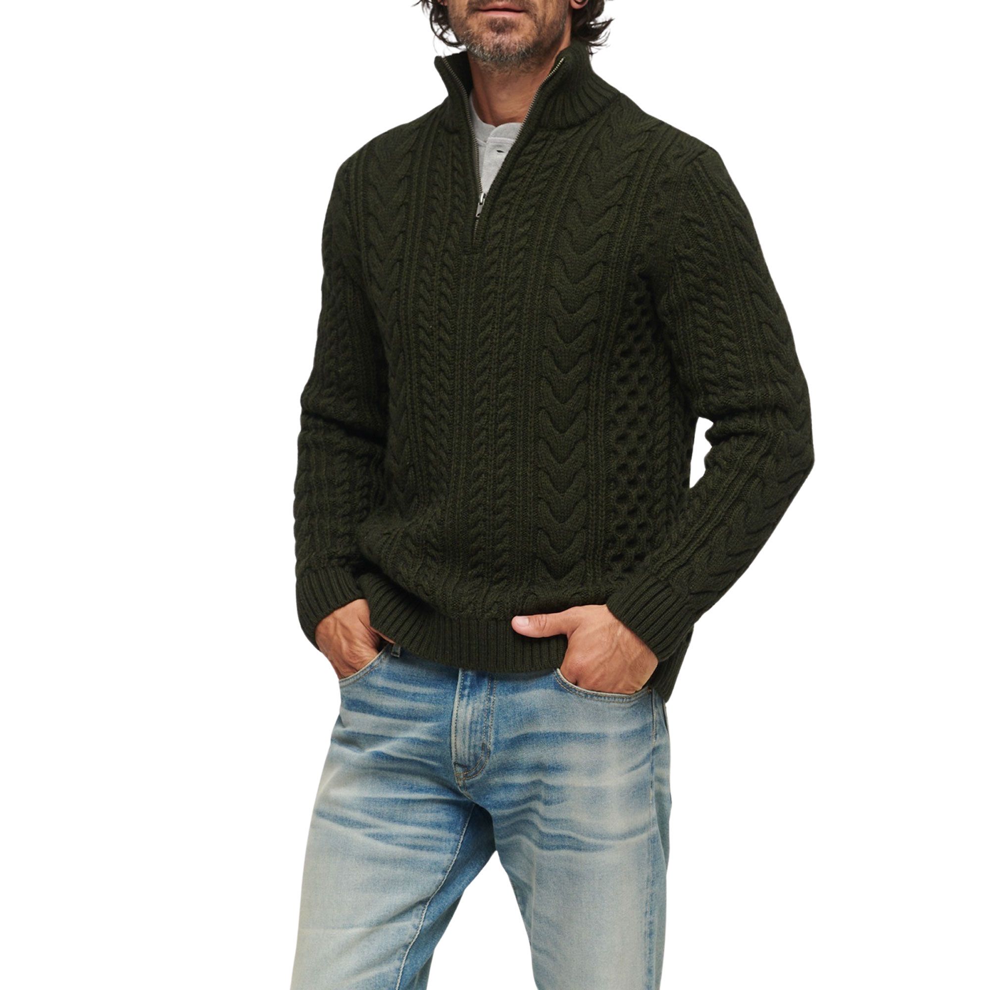 Superdry Vintage Jacob Henley Trui Heren