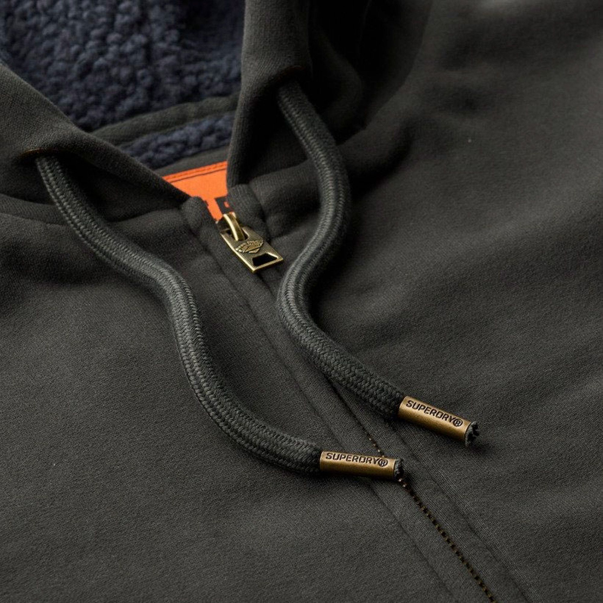 Superdry Borg Lined Ziphood Vest Heren