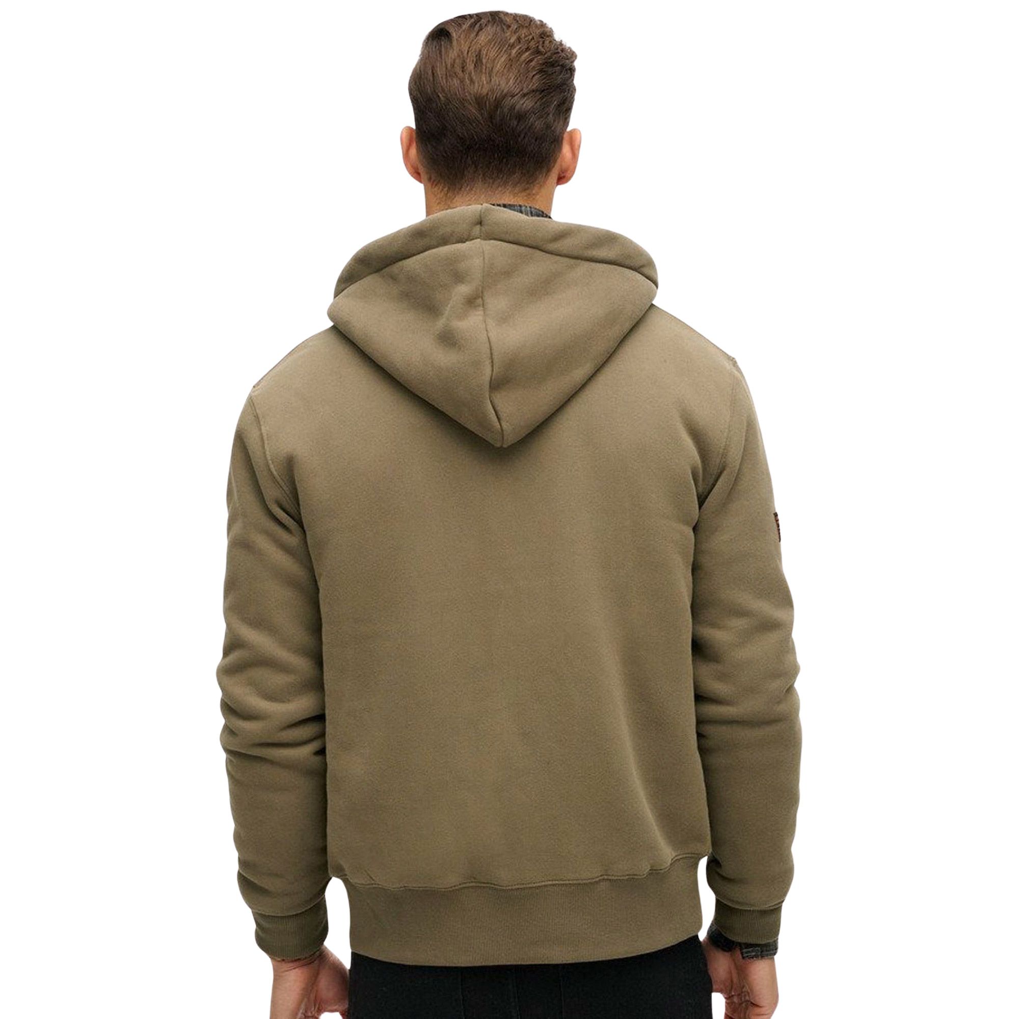 Superdry Borg Lined Ziphood Vest Heren