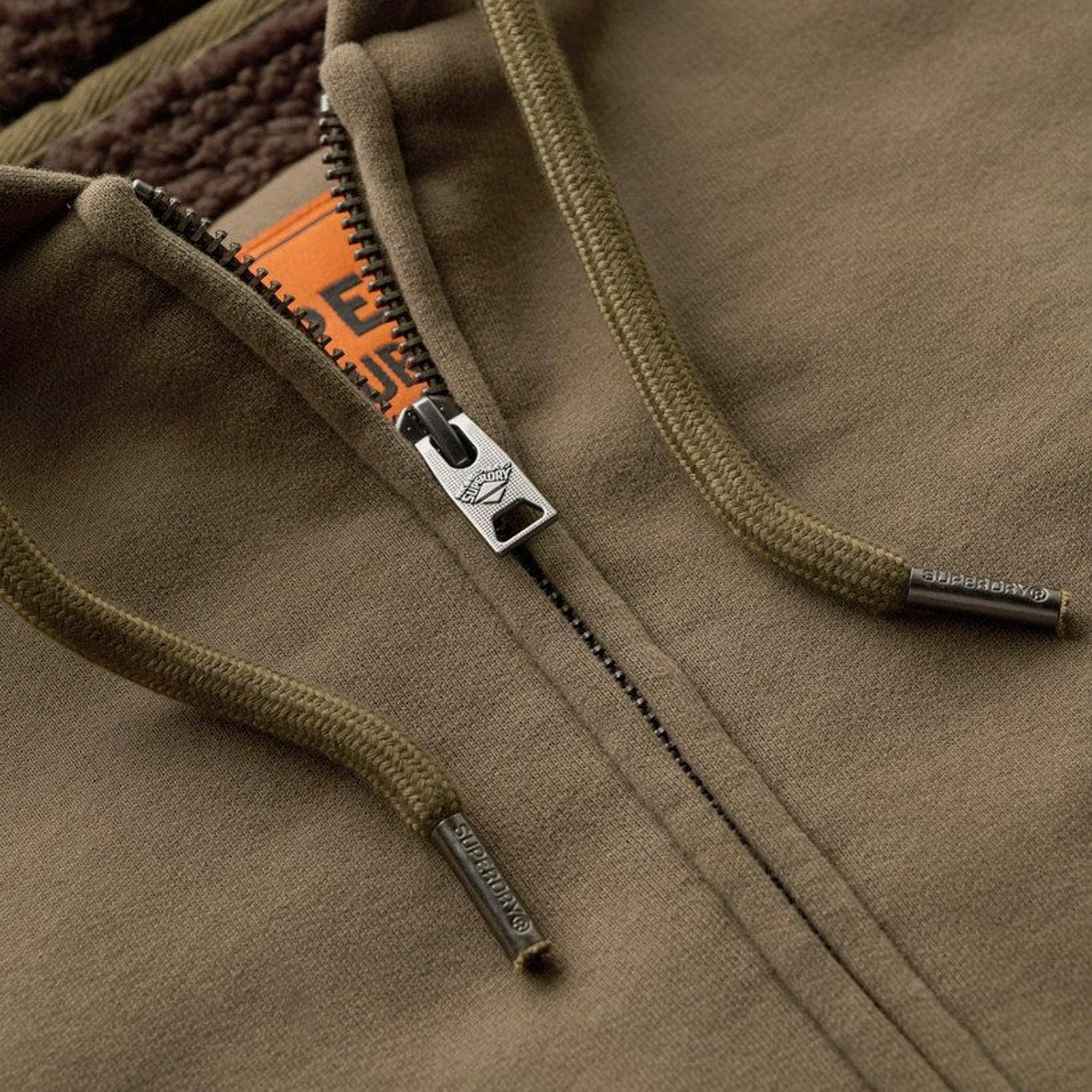 Superdry Borg Lined Ziphood Vest Heren