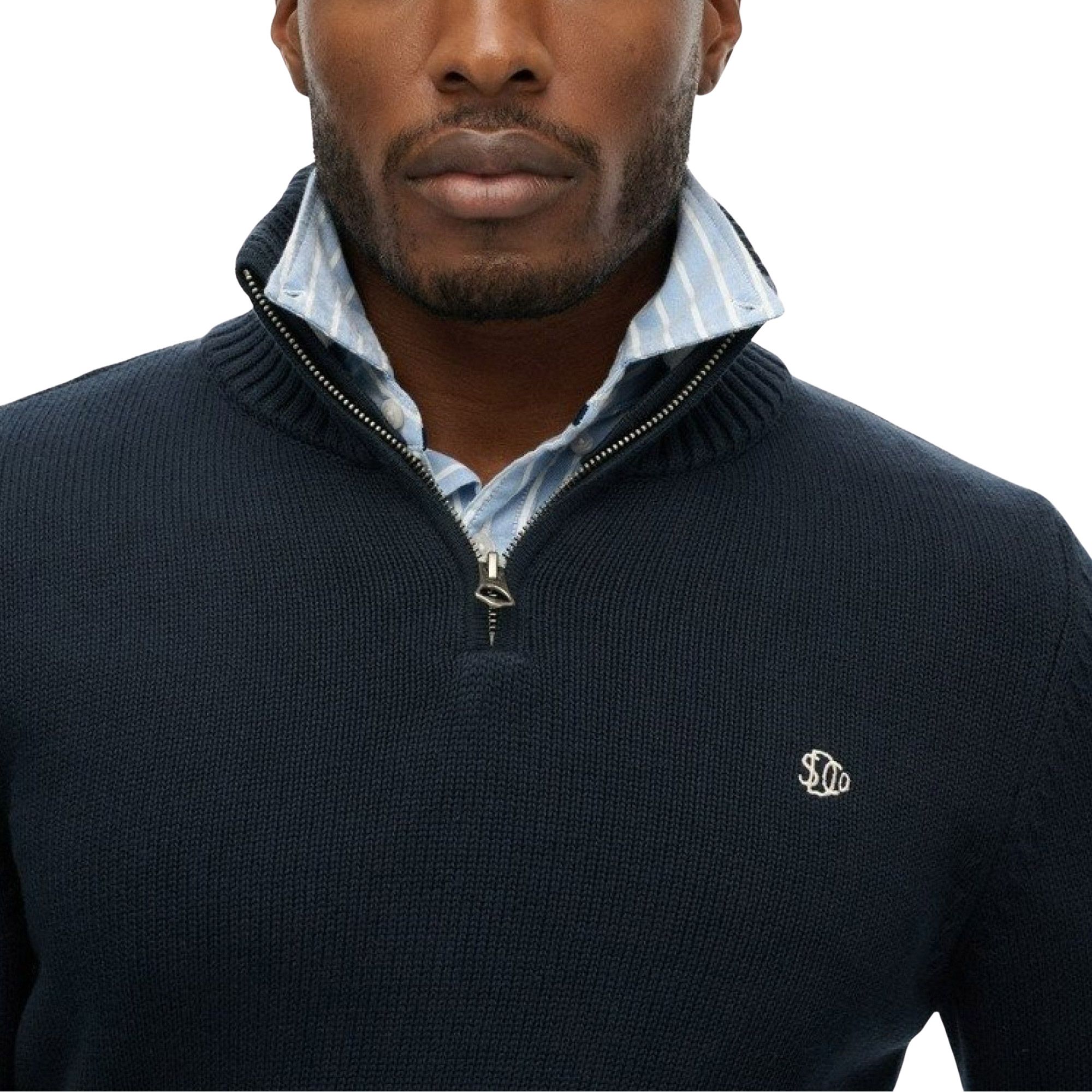 Superdry Cotton Knit Henley Trui Heren