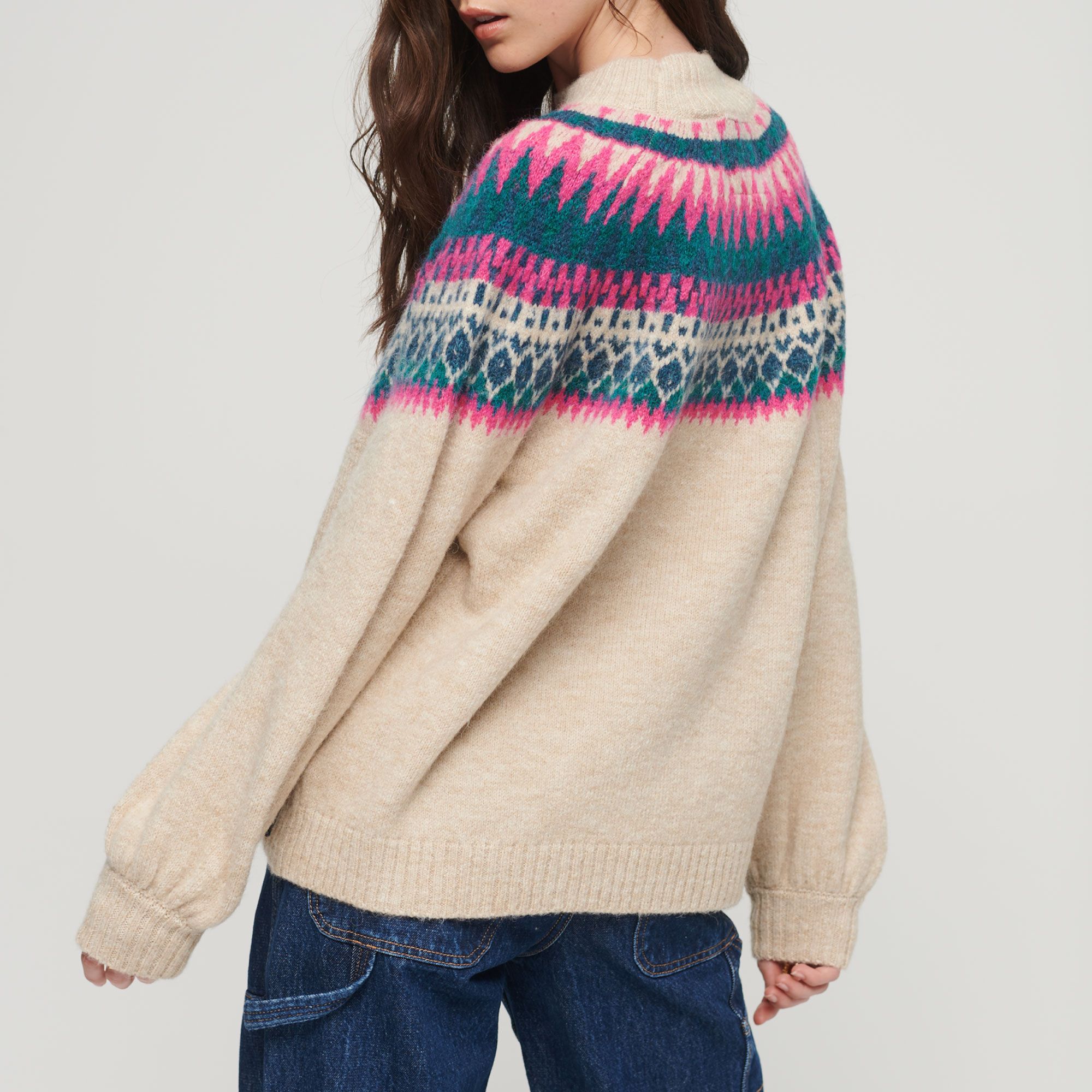 Superdry Slouchy Pattern Knit Trui Dames
