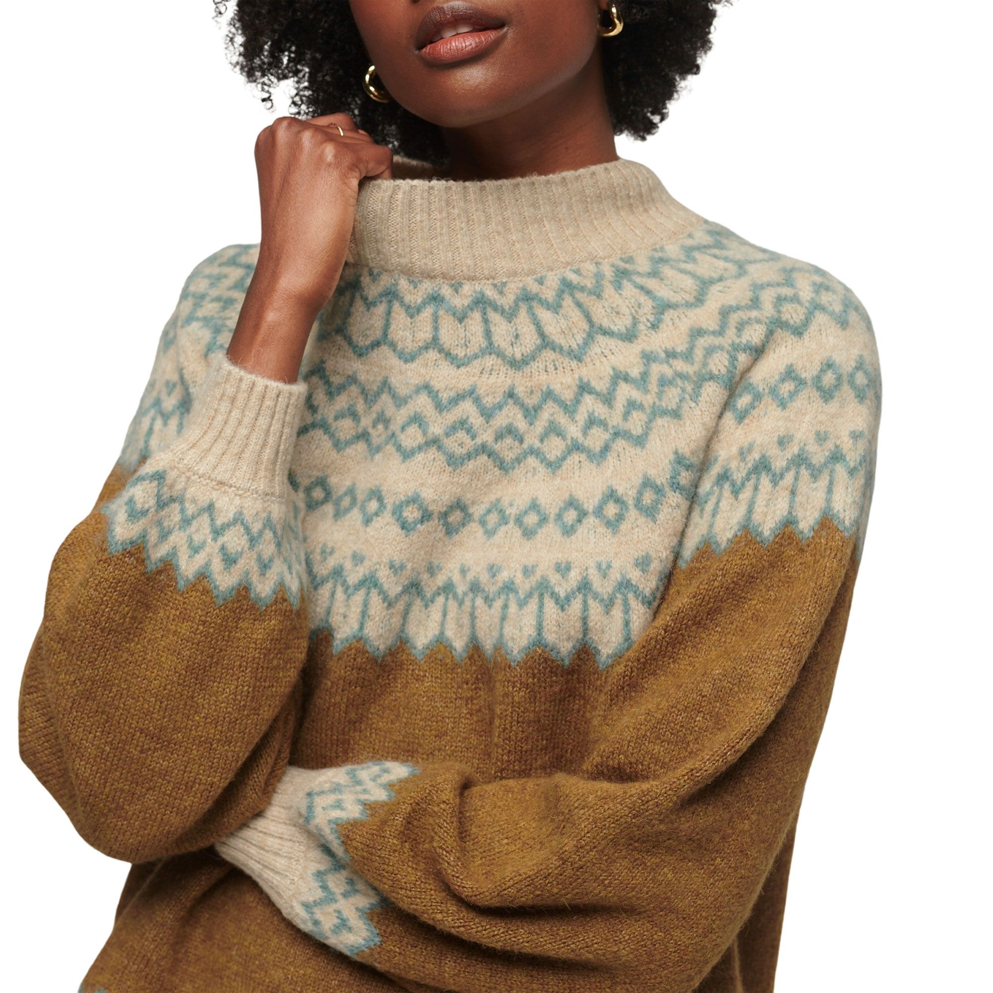 Superdry Slouchy Pattern Knit Trui Dames