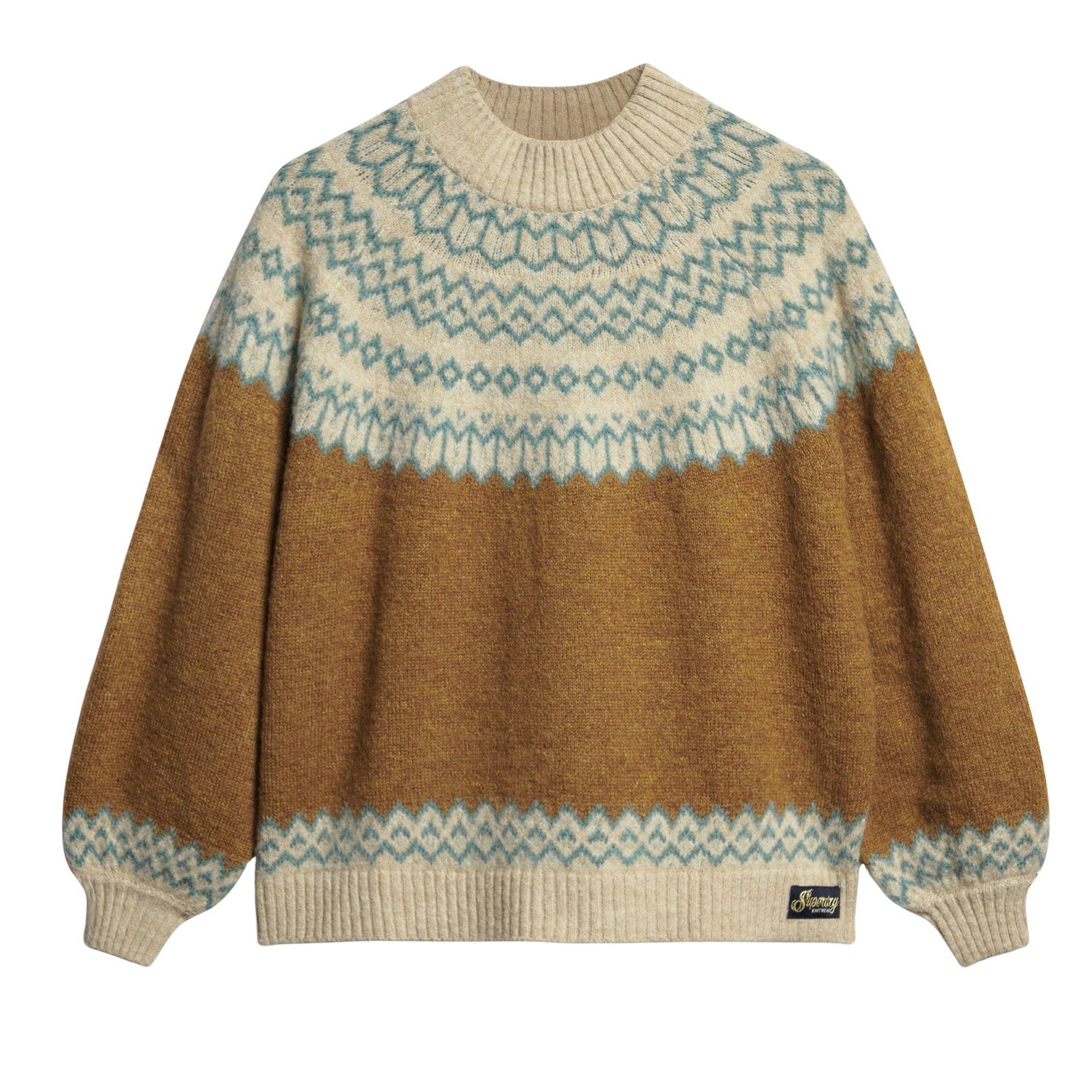 Superdry Slouchy Pattern Knit Trui Dames