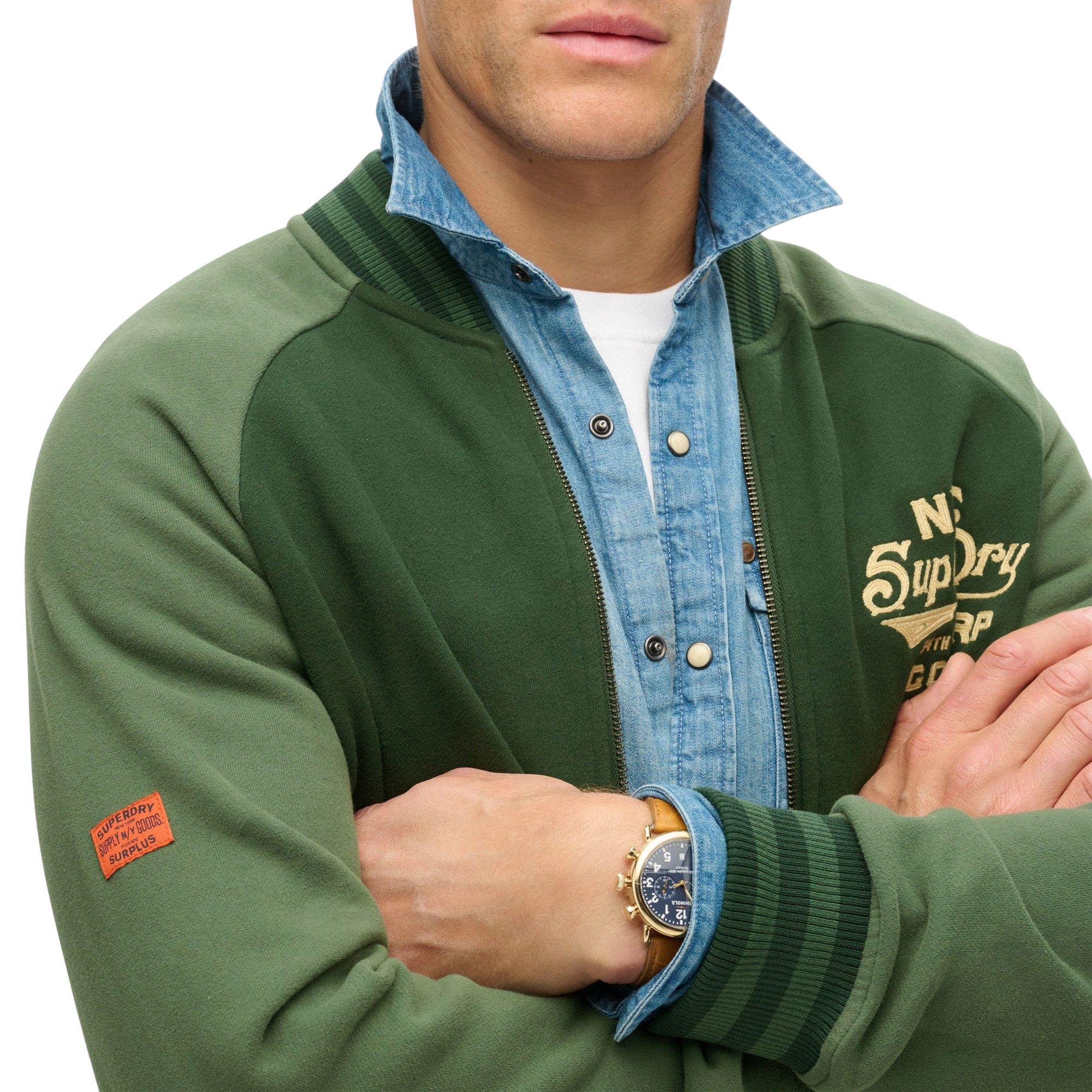 Superdry College Graphic Jersey Bomber Vest Heren