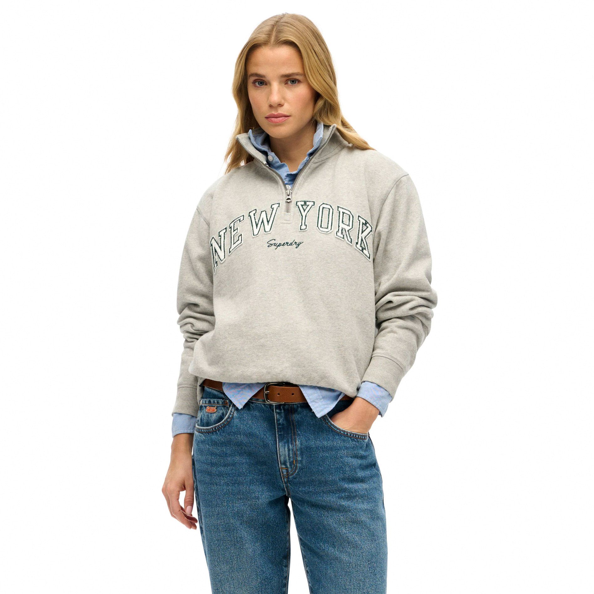 Superdry Athletic Essential Half Zip Sweater Dames