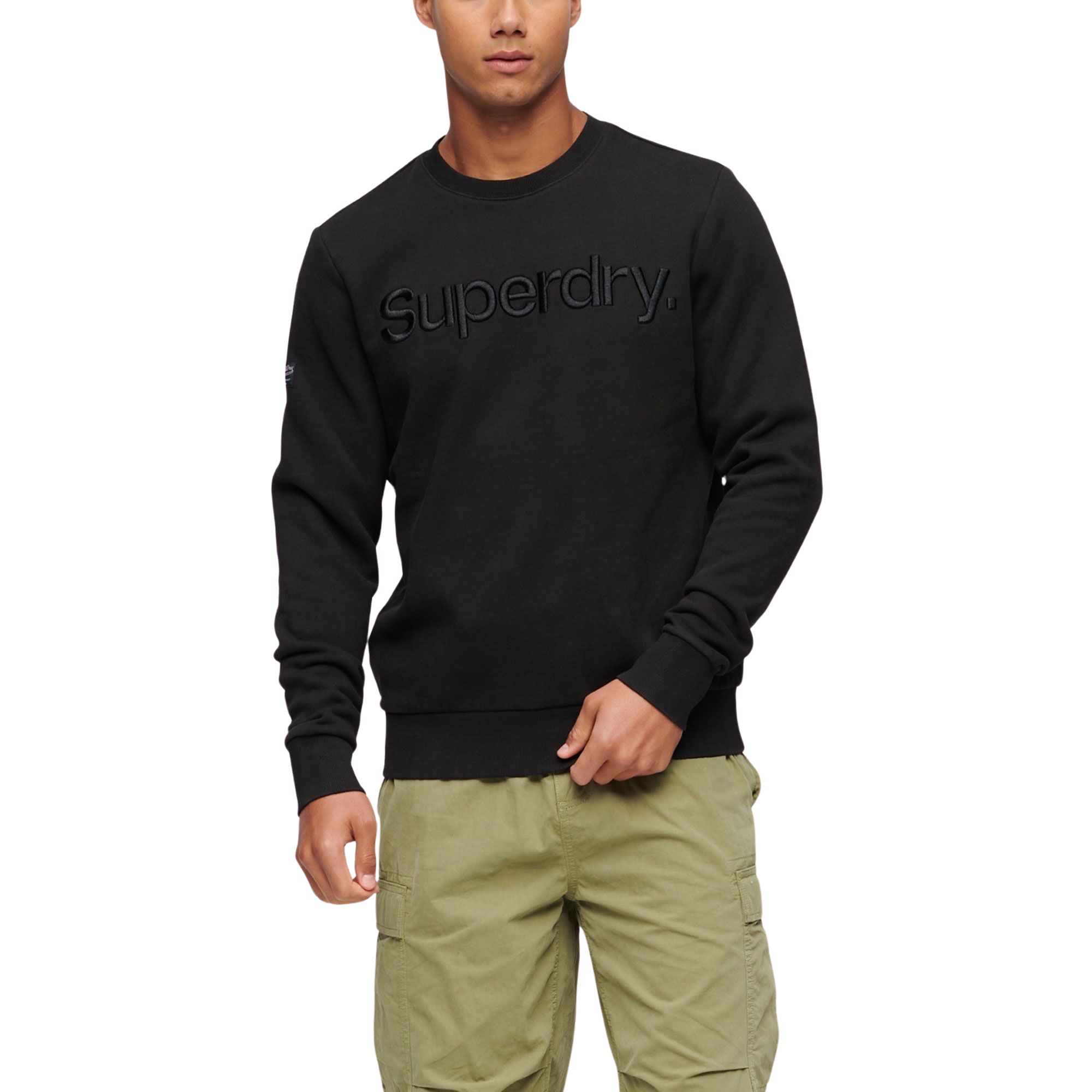 Superdry Tonal Embroidered Logo Crew Pullover Herren