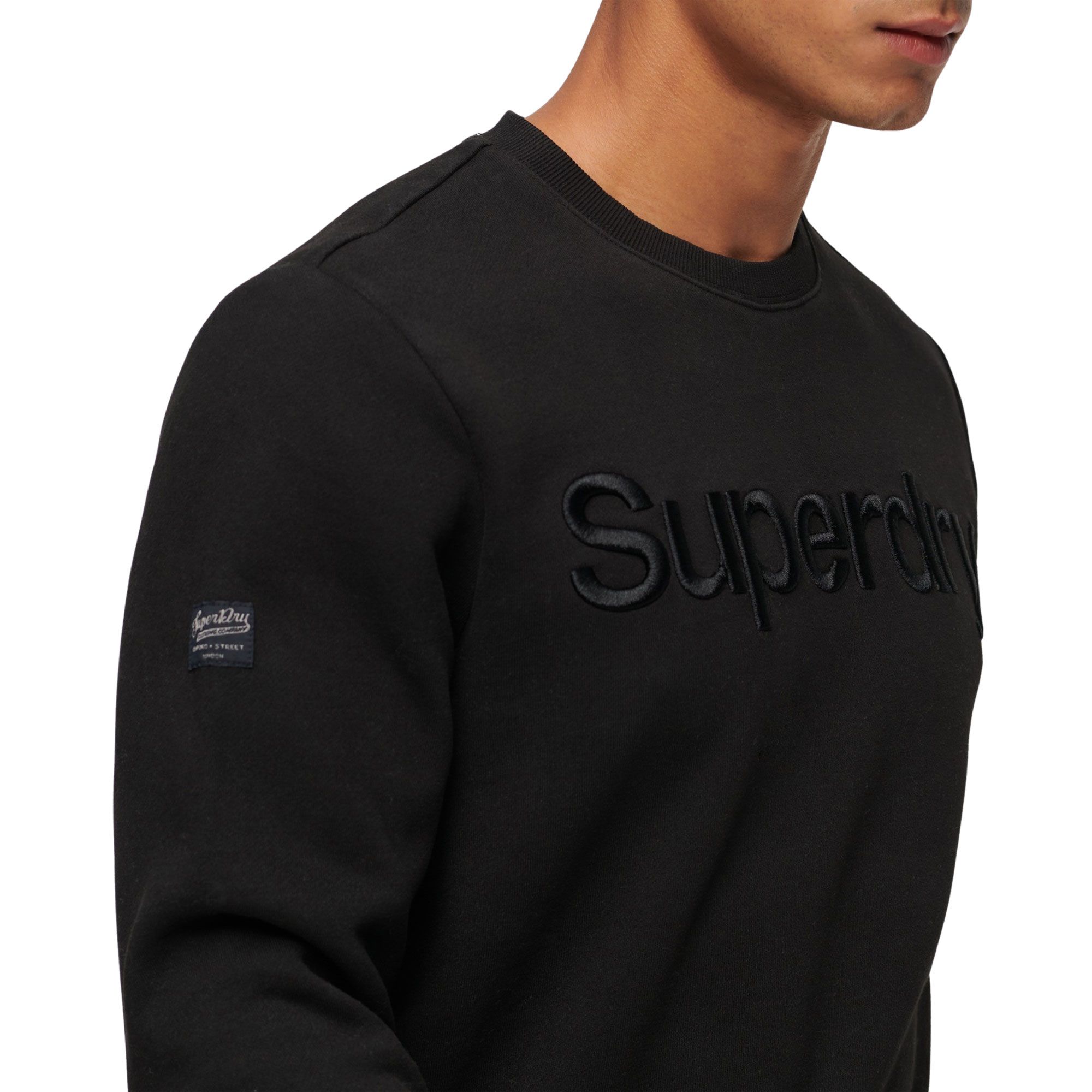 Superdry Tonal Embroidered Logo Crew Pullover Herren