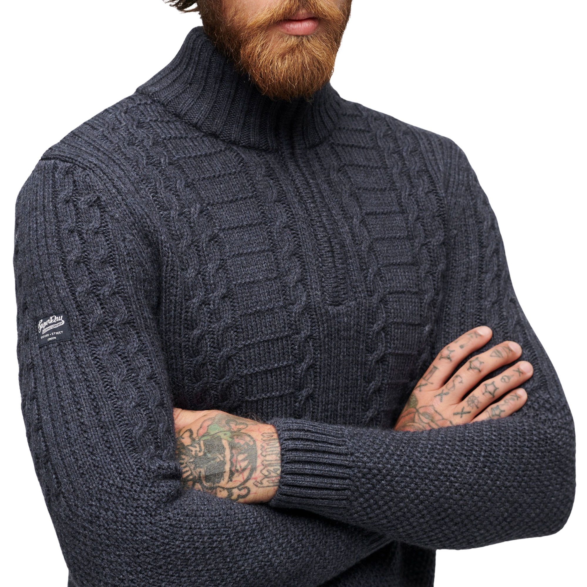 Superdry Vintage Jacob Henley Trui Heren