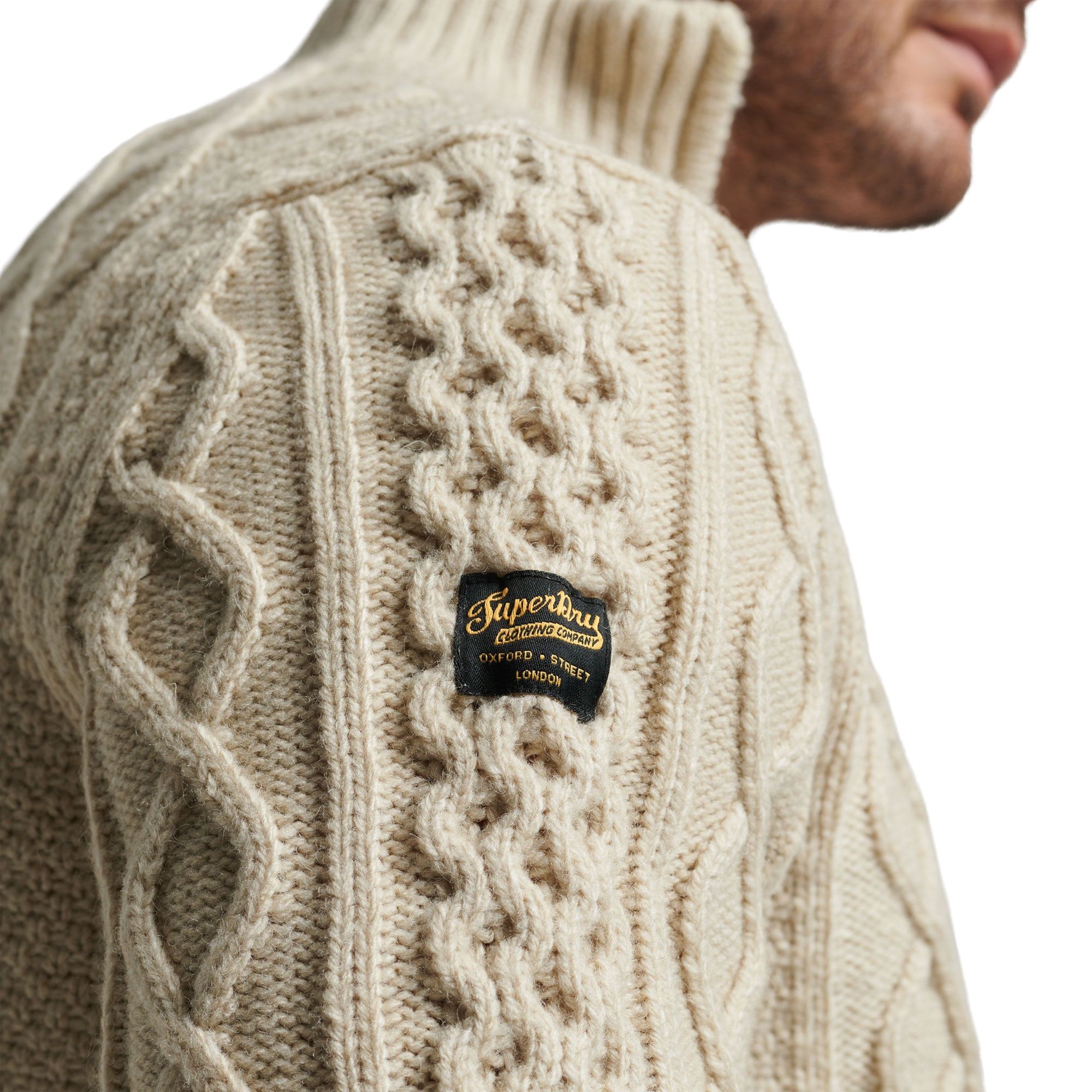 Superdry Vintage Jacob Henley Trui Heren