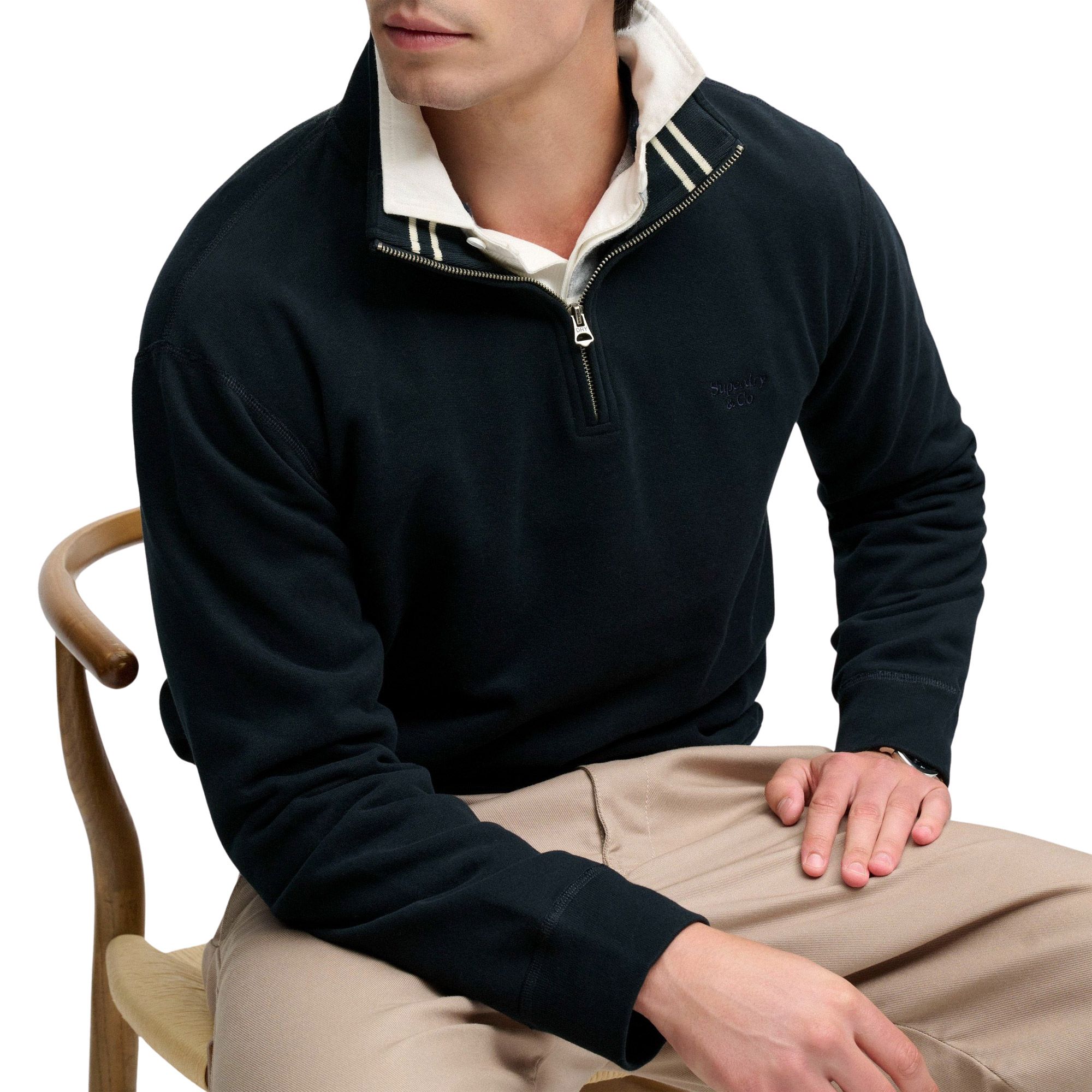 Pull Superdry Essential Serif Half Zip Hommes