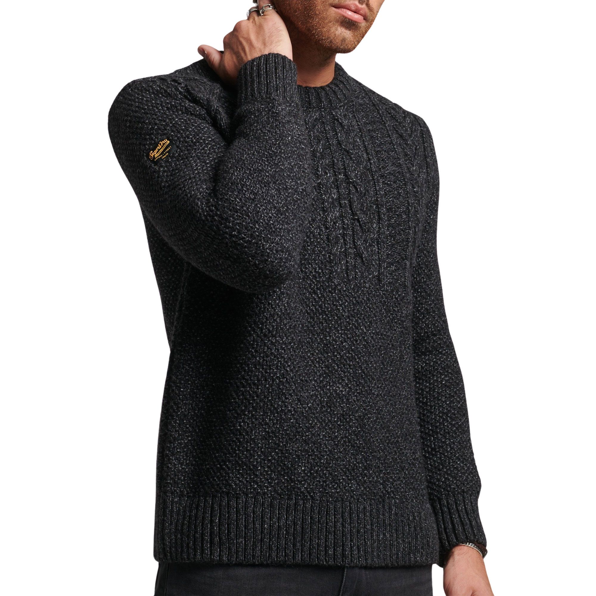 Superdry Vintage Jacob Crew Knitted Sweater Men | Plutosport