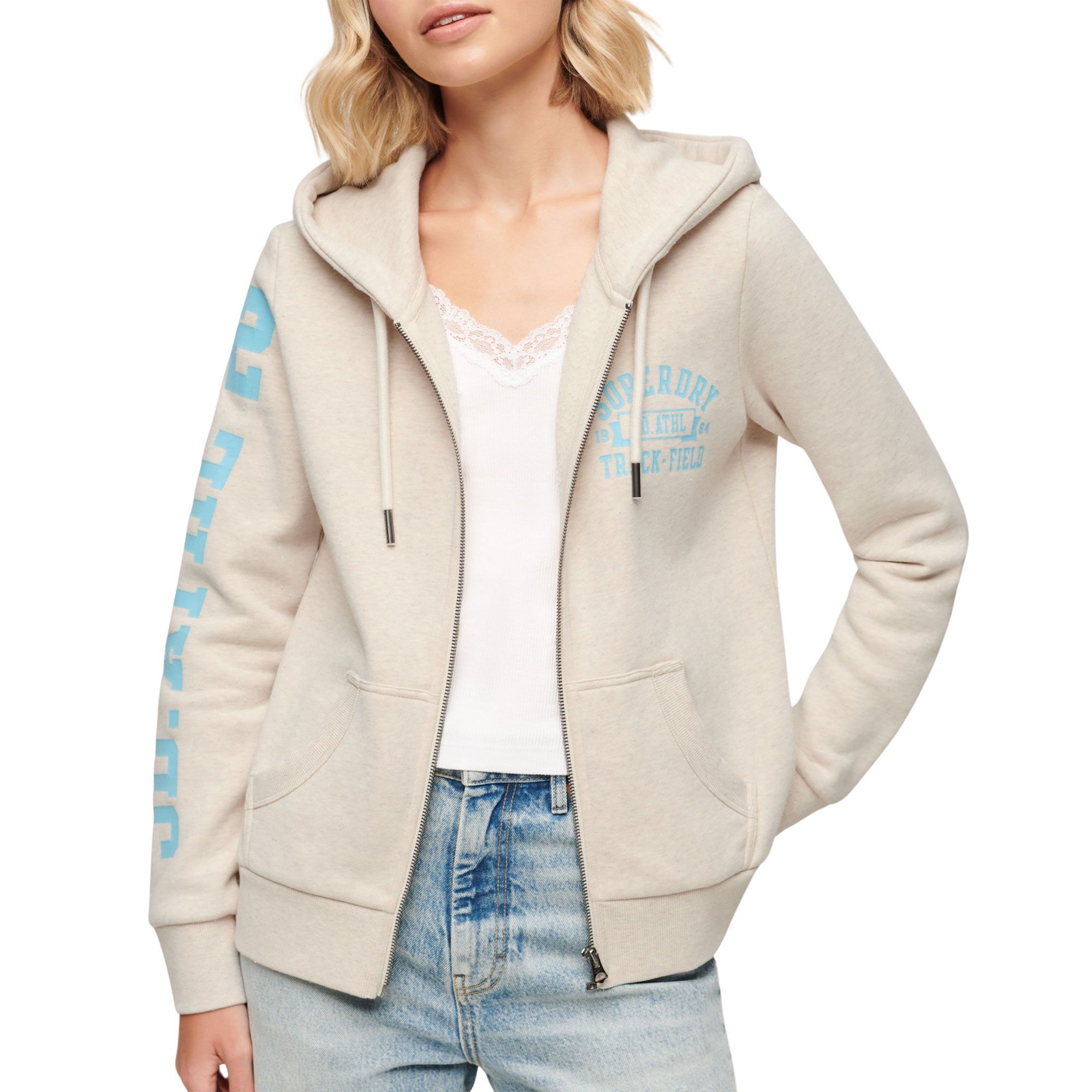 Superdry Super Athletic Graphic Hooded Sweatjacke Damen