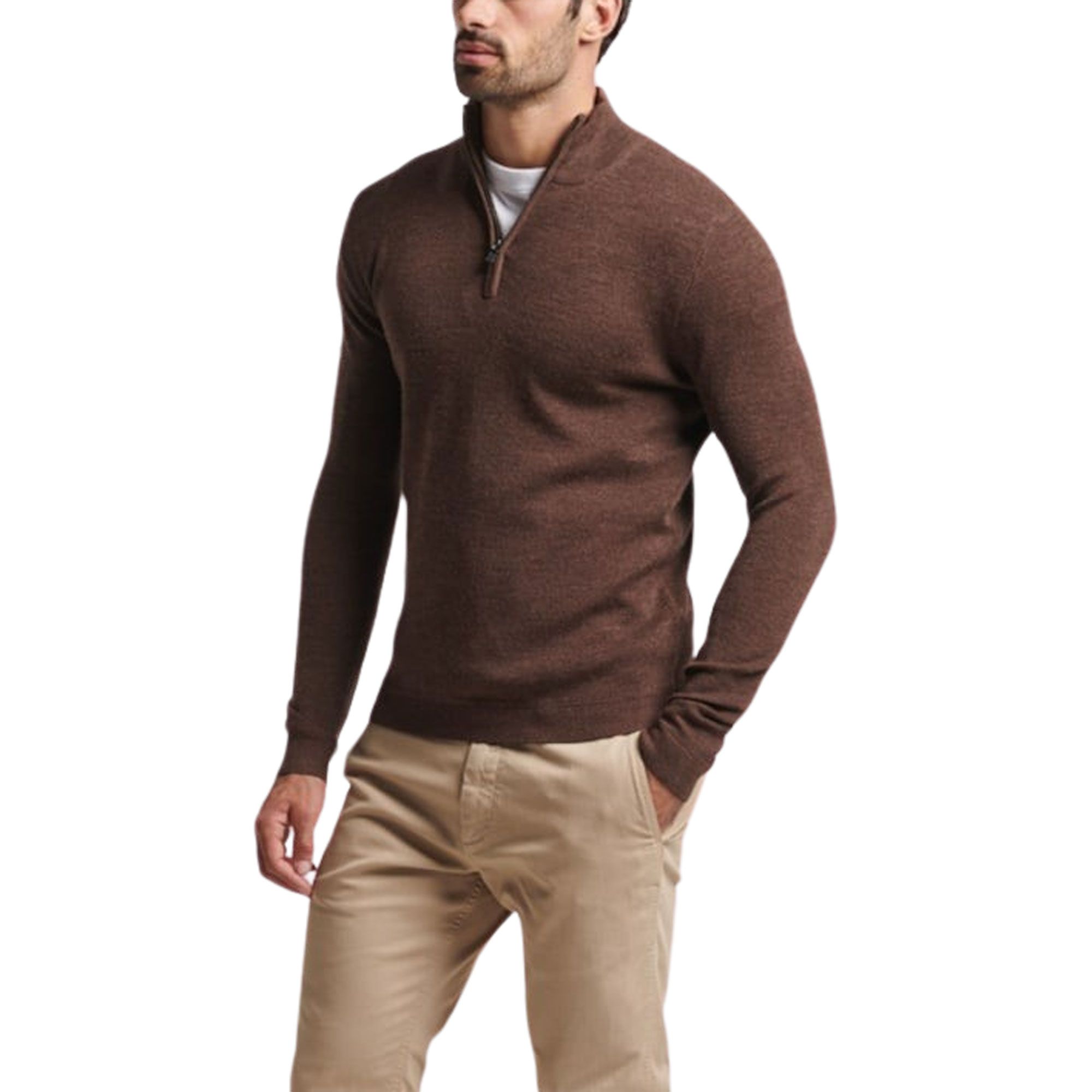 Superdry Studios Merino Henley Trui Heren