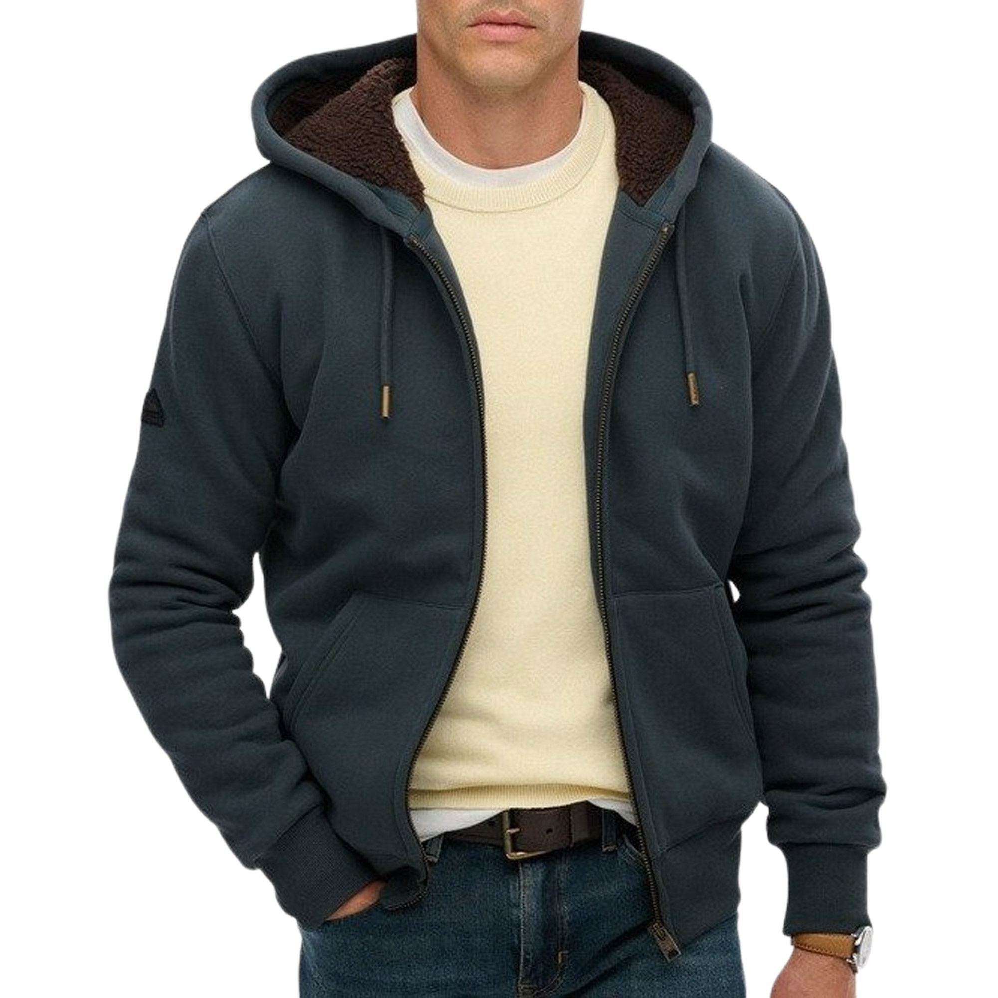 KLEUR Superdry Borg Lined Zip Vest Heren
