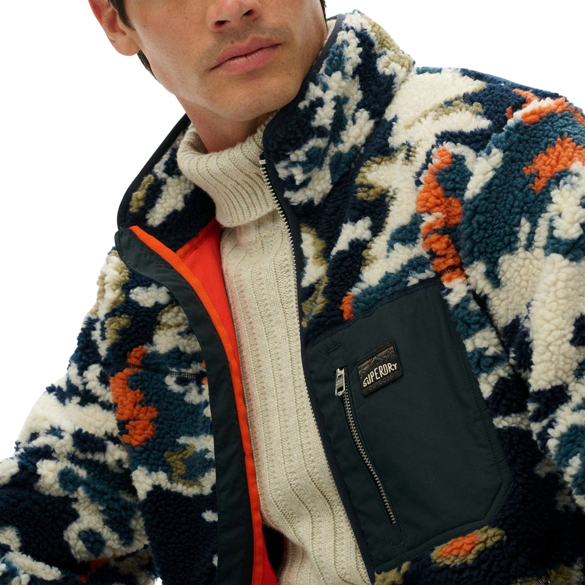 Veste Superdry Printed Zip Through Fleece Hommes