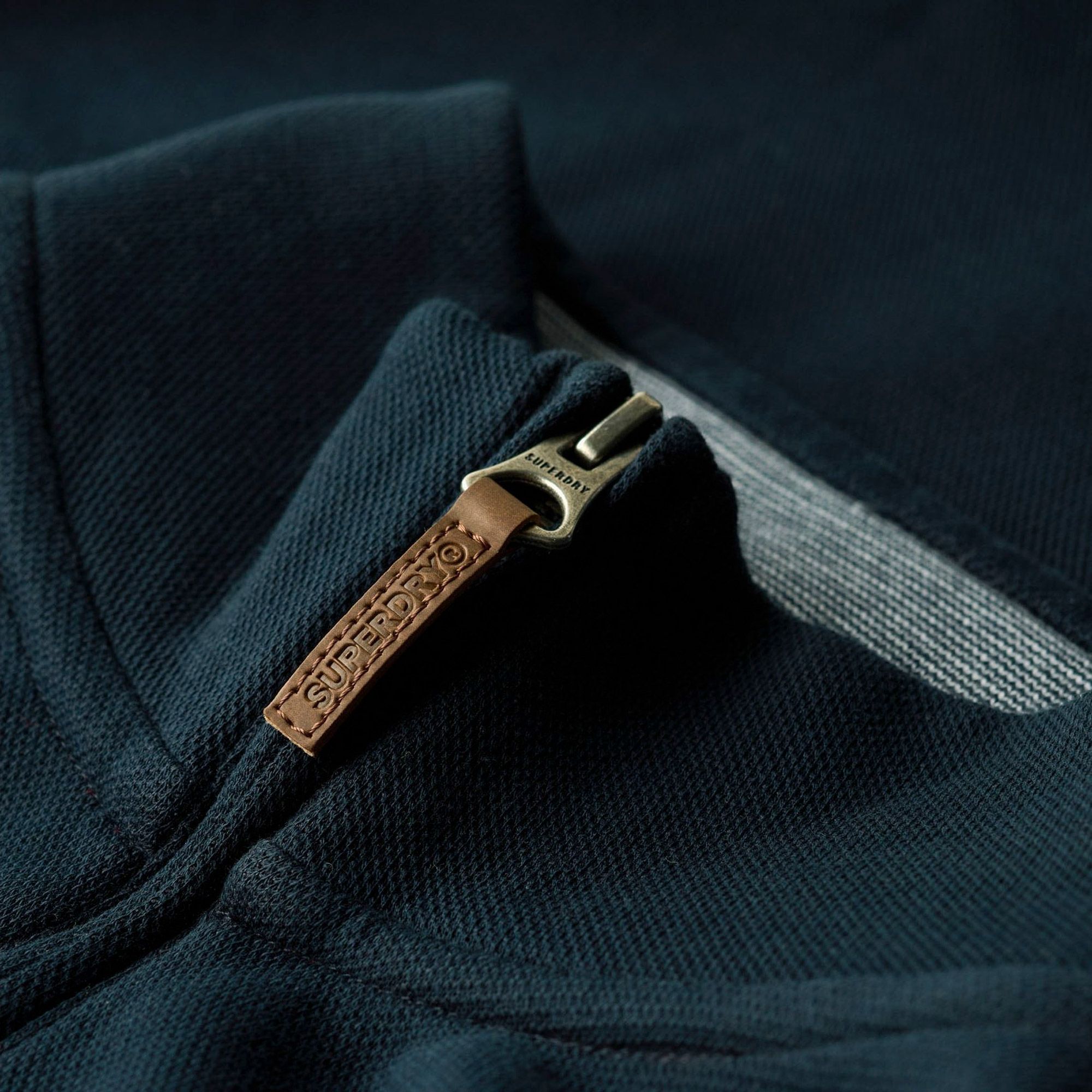 Superdry Core Piqué Henley Trui Heren